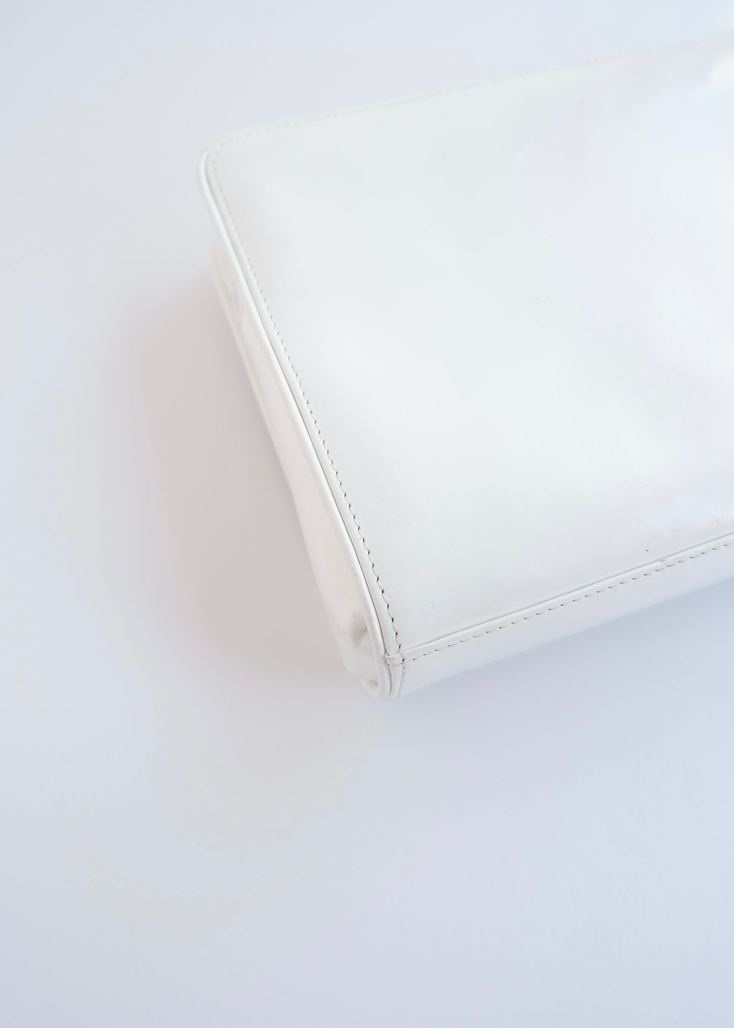 Authentic Preowned Vintage Givenchy White Leather Clutch