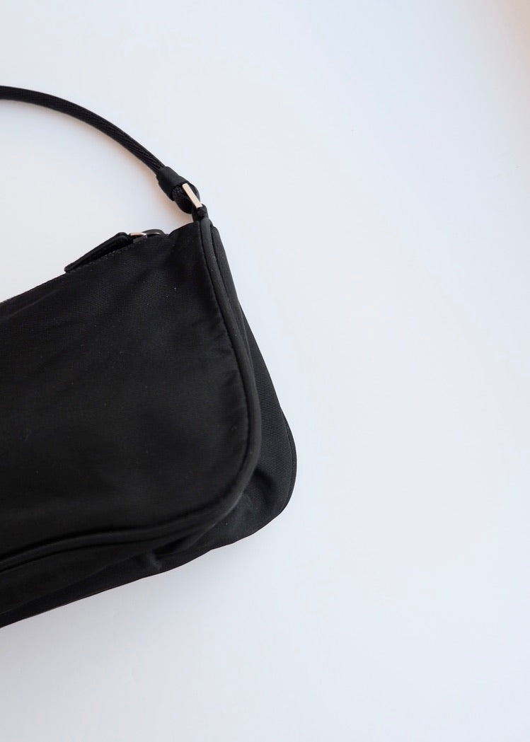Authentic Preowned Prada Black Nylon Pochette Shoulder Bag