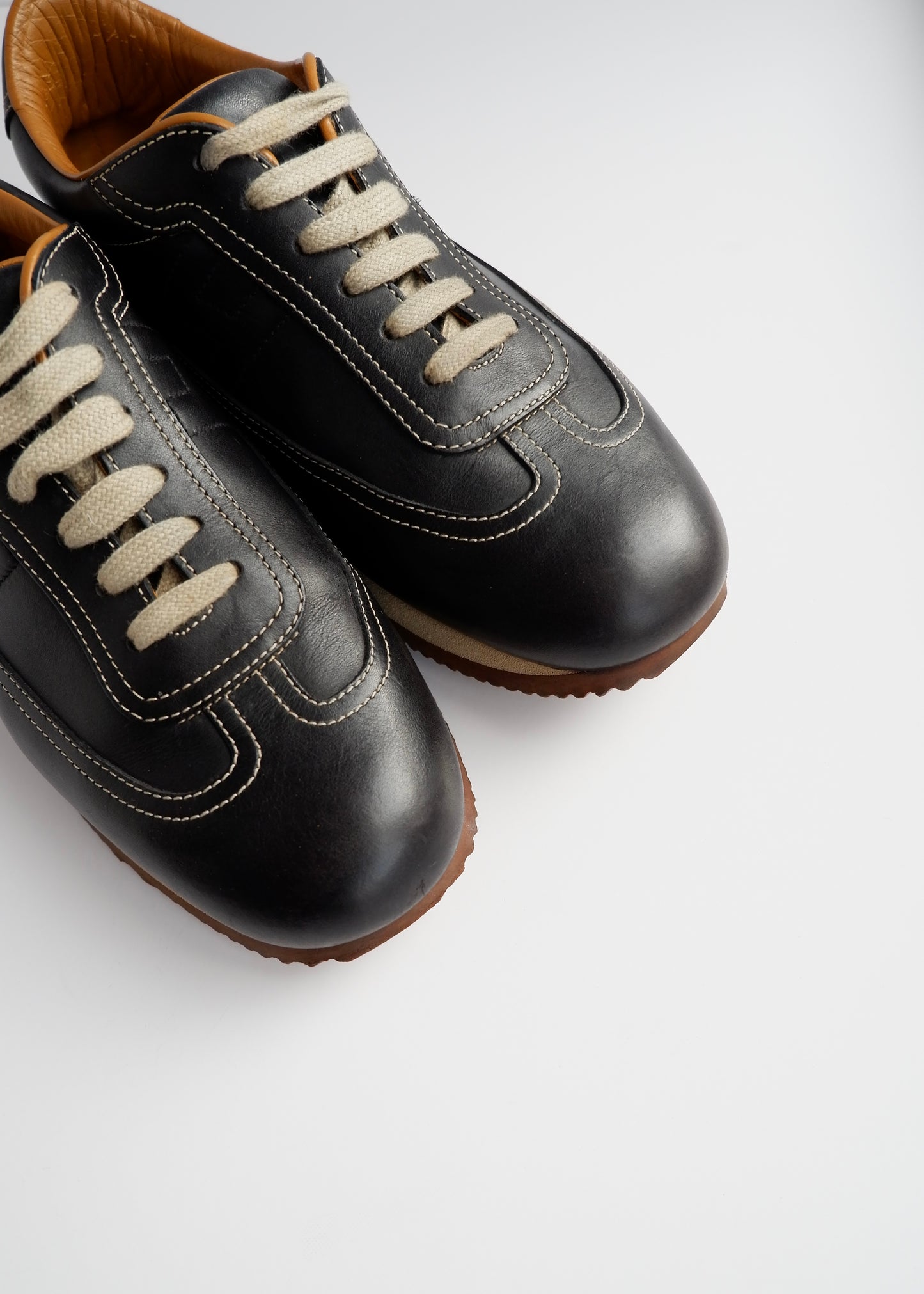 Authentic Preowned Hermes Black Leather H Quick Sneakers - 40