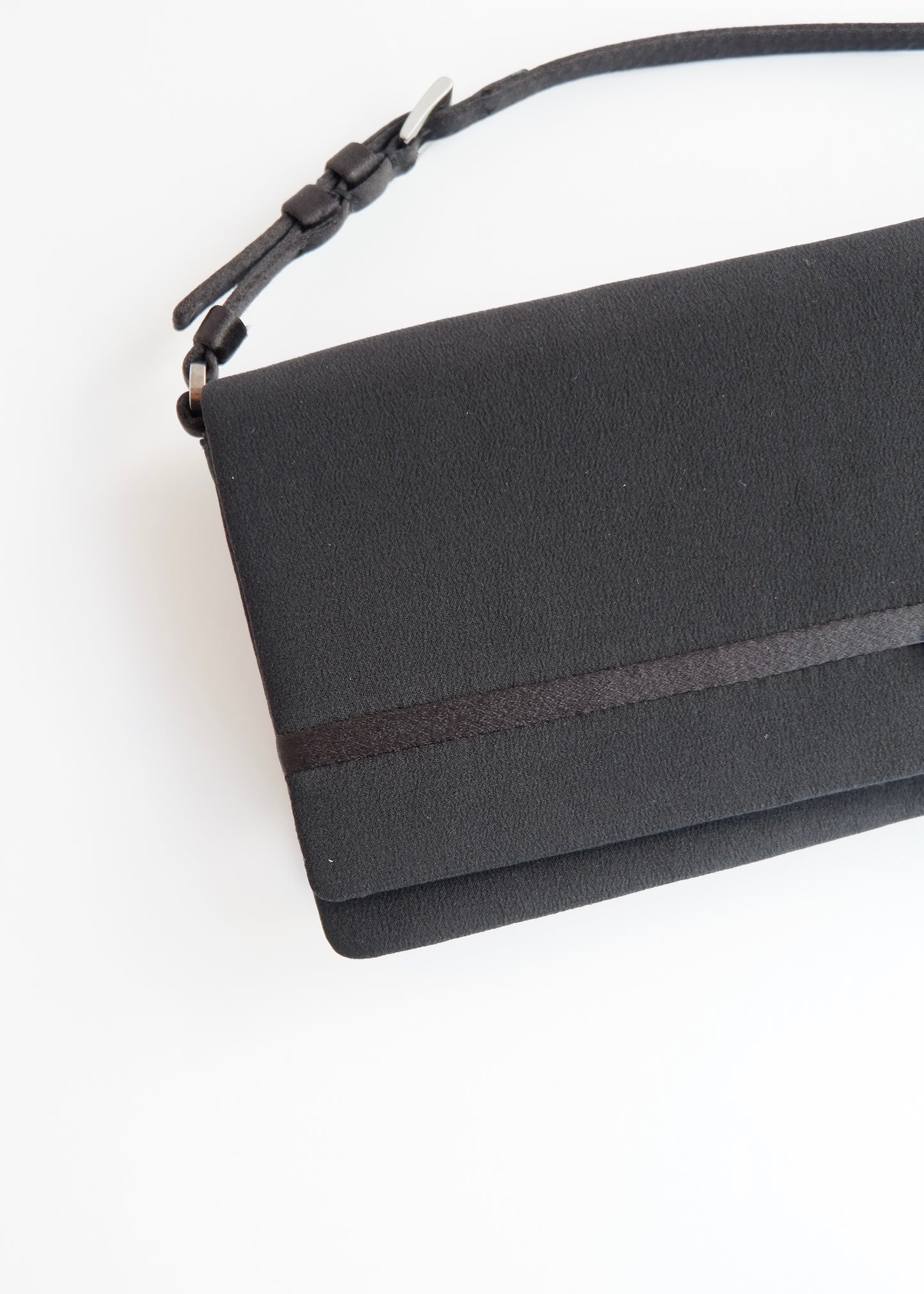 Authentic Preowned Prada Black Satin Bow Detail Handbag