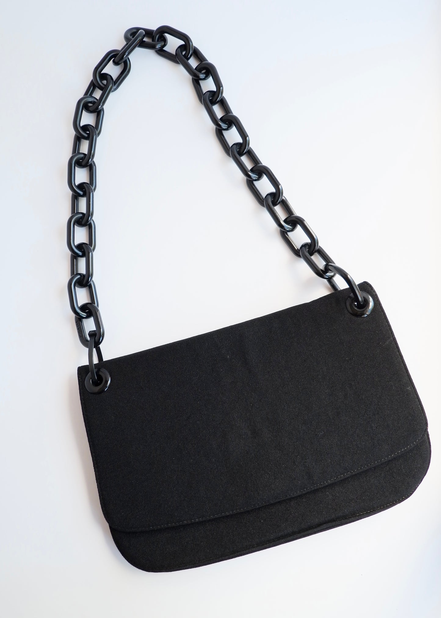 Authentic Preowned Vintage Prada Black Chain Strap Shoulder Bag