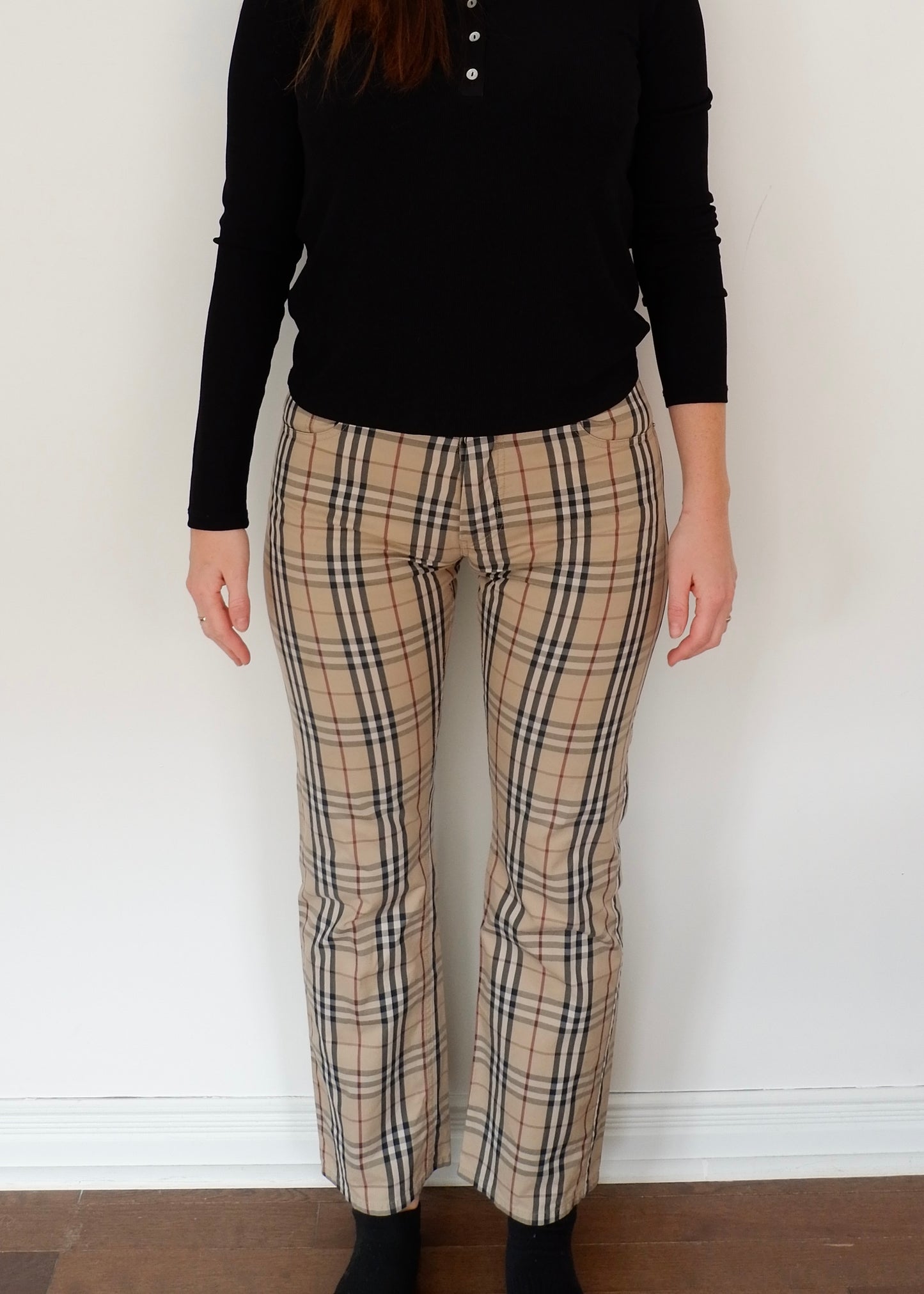 Authentic Preowned Burberry Beige Check Pants - 76 (s)