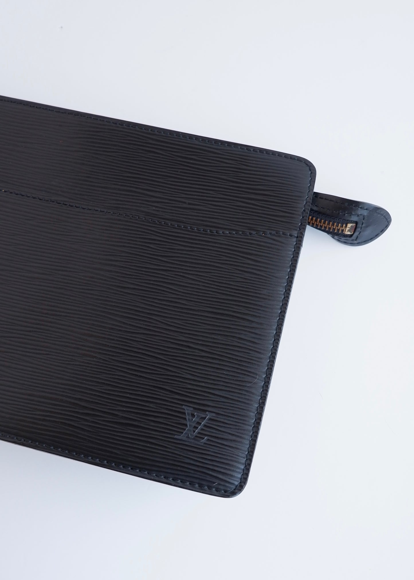 Authentic Preowned Louis Vuitton Black Epi Clutch