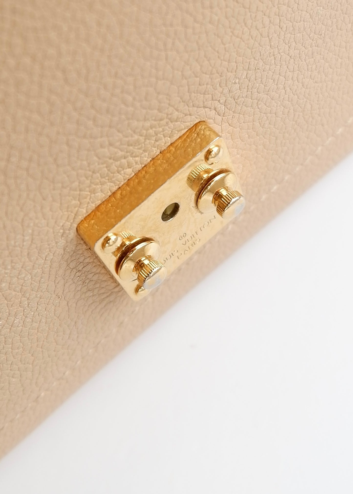 Authentic Preowned Louis Vuitton Cream Monogram Empreinte Leather St Germain MM Shoulder Bag