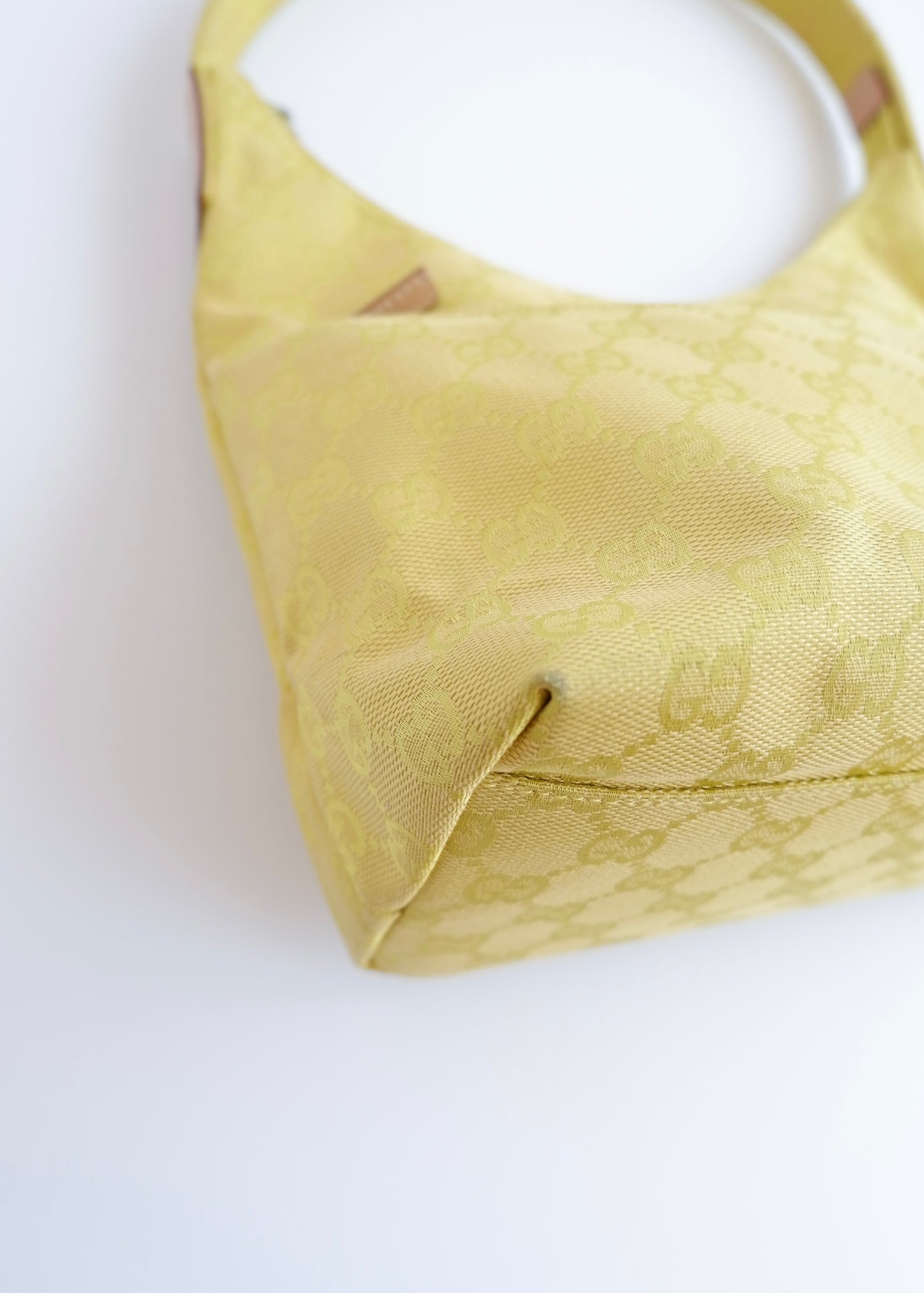 Authentic Preowned Gucci GG Canvas Neon Green Shoulder Bag