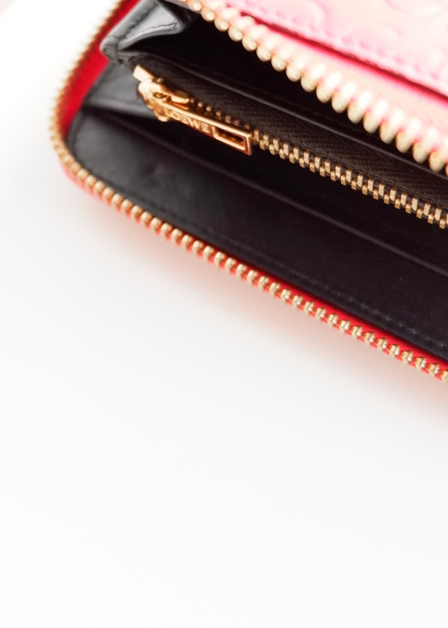 Authentic Preowned Loewe Red Zip Around Long Wallet