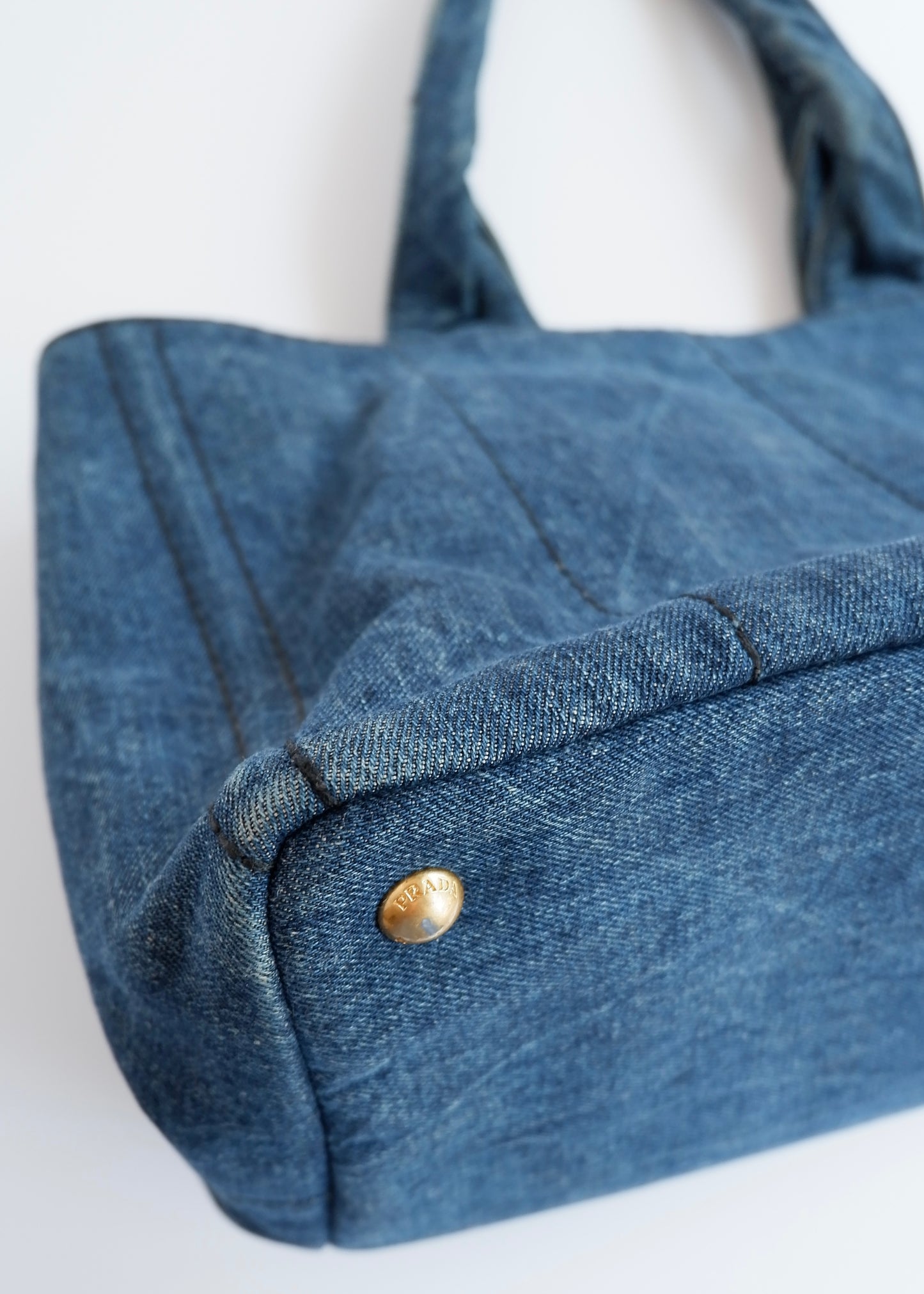 Authentic Preowned Prada Navy Denim Canapa Tote Bag