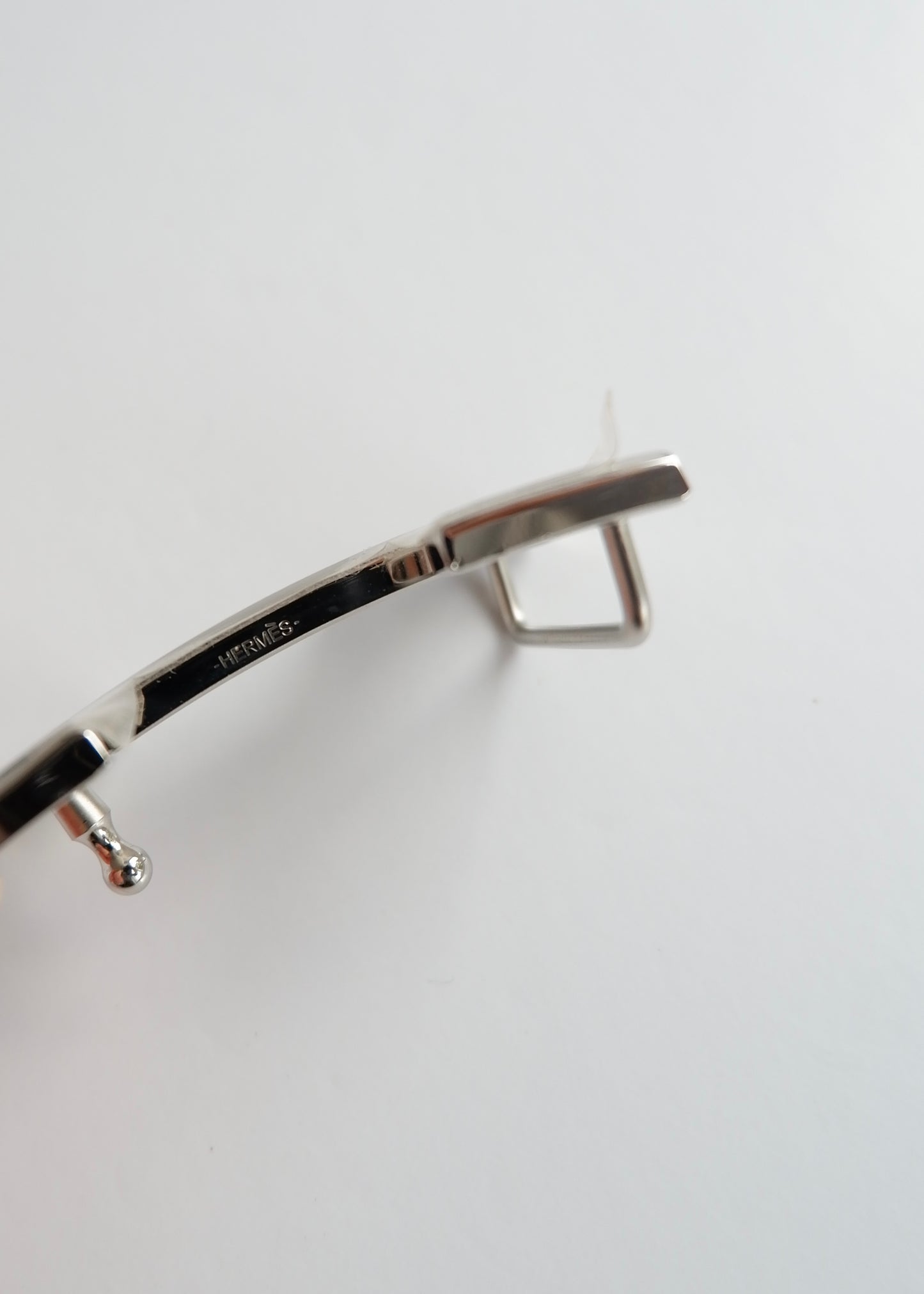 Authentic Preowned Hermes Black/ Orange Leather Martelee H Belt - 85