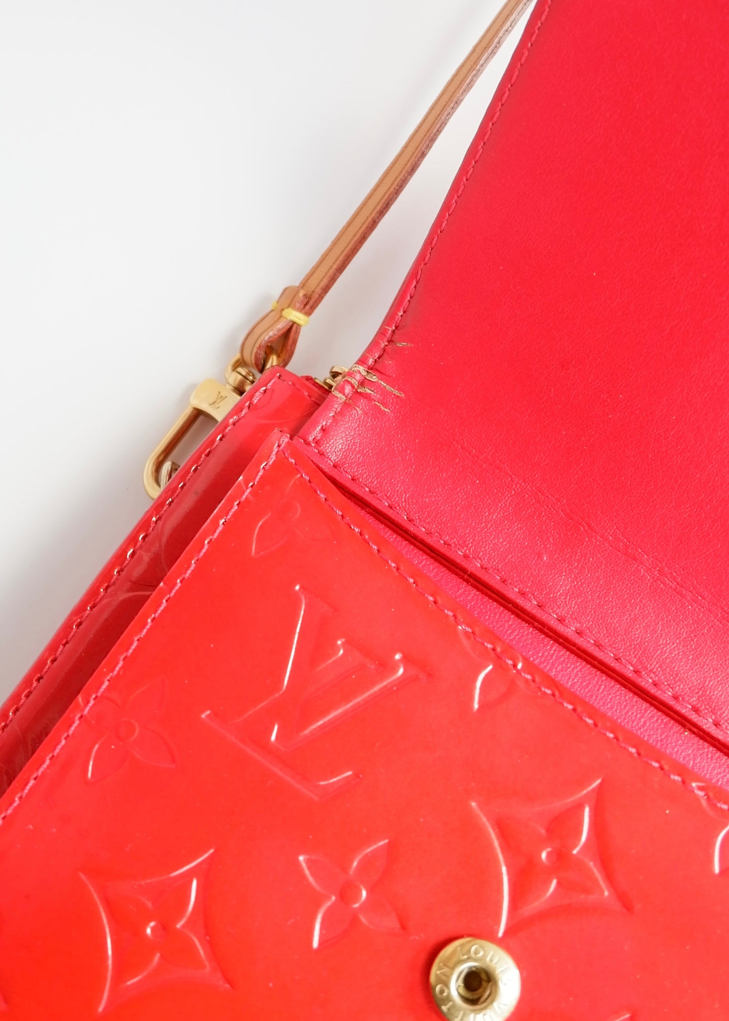Authentic Preowned Louis Vuitton Monogram Red Vernis Mott Shoulder Bag