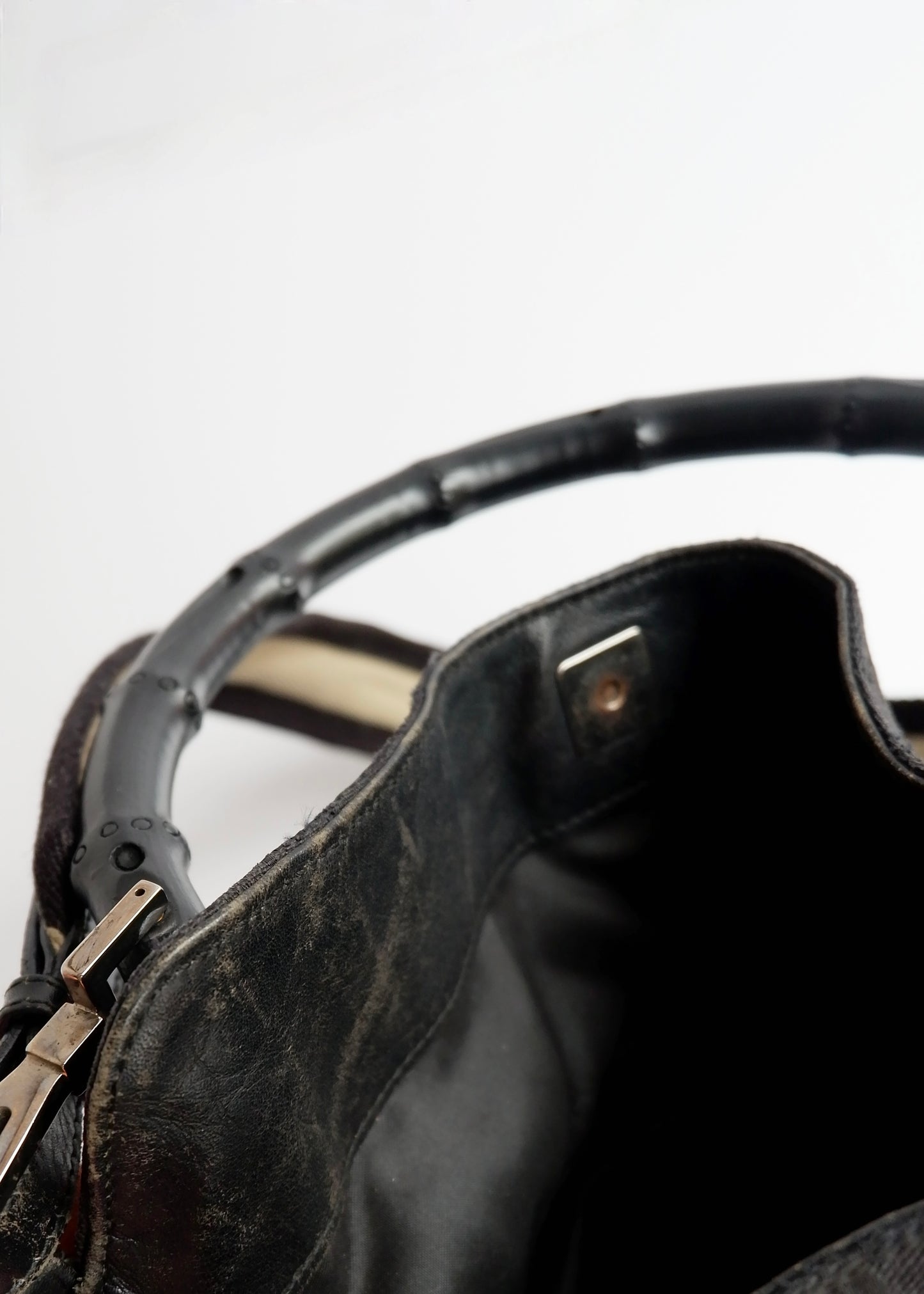 Authentic Preowned Gucci Black GG Canvas Two Strap Shoulder Bag