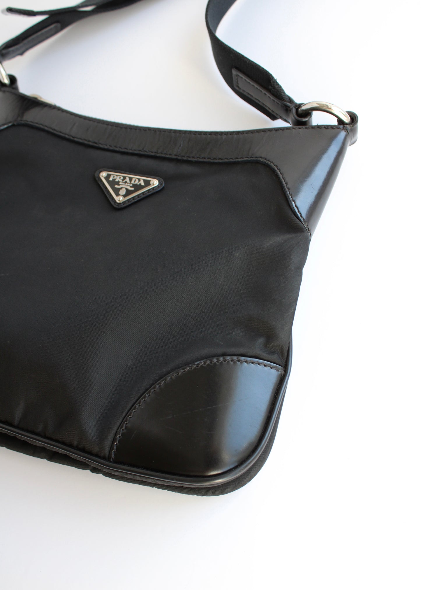 Authentic Preowned Prada Black Nylon/Leather Crossbody Bag