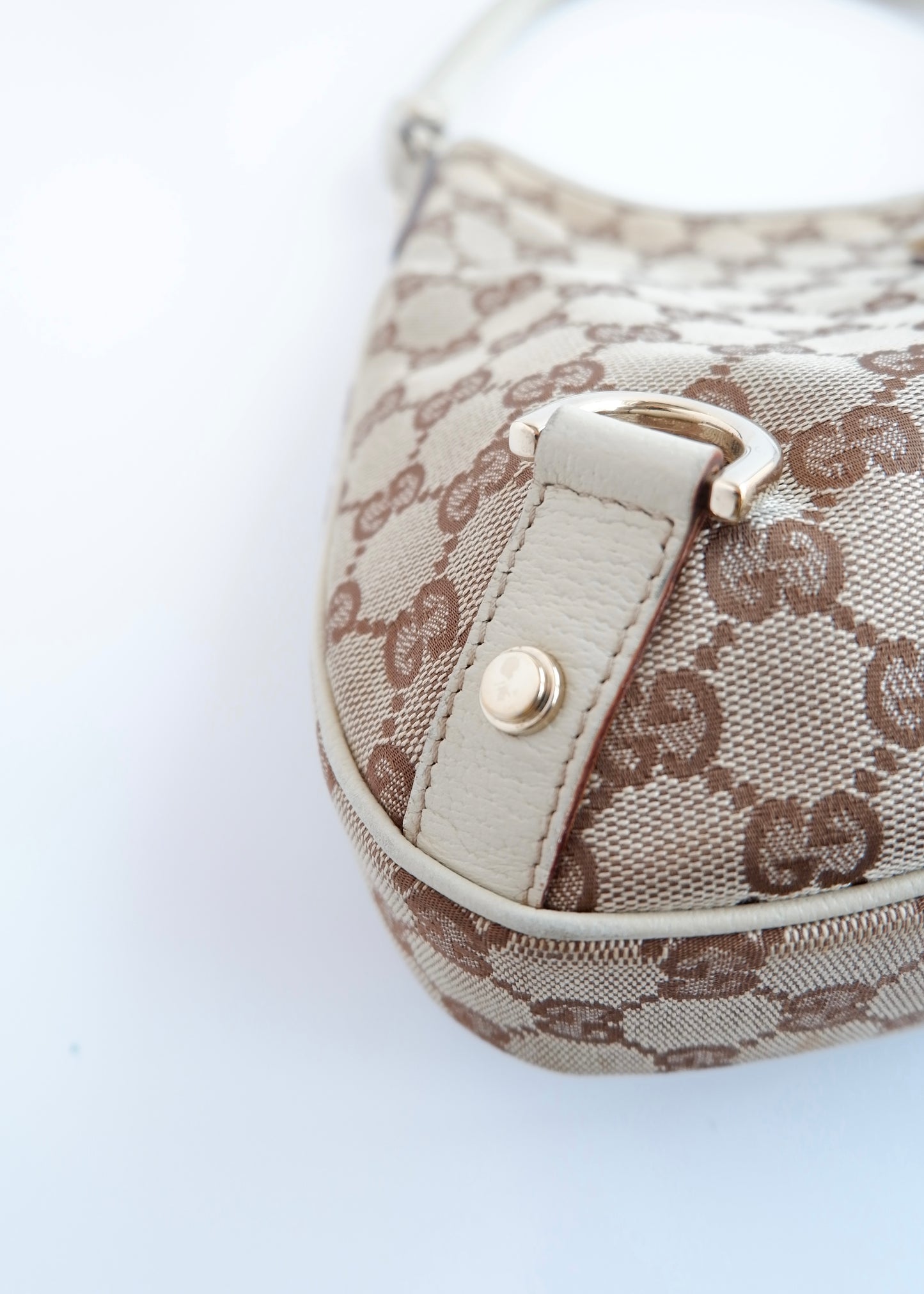 Authentic Preowned Gucci White GG Canvas Shoulder Bag
