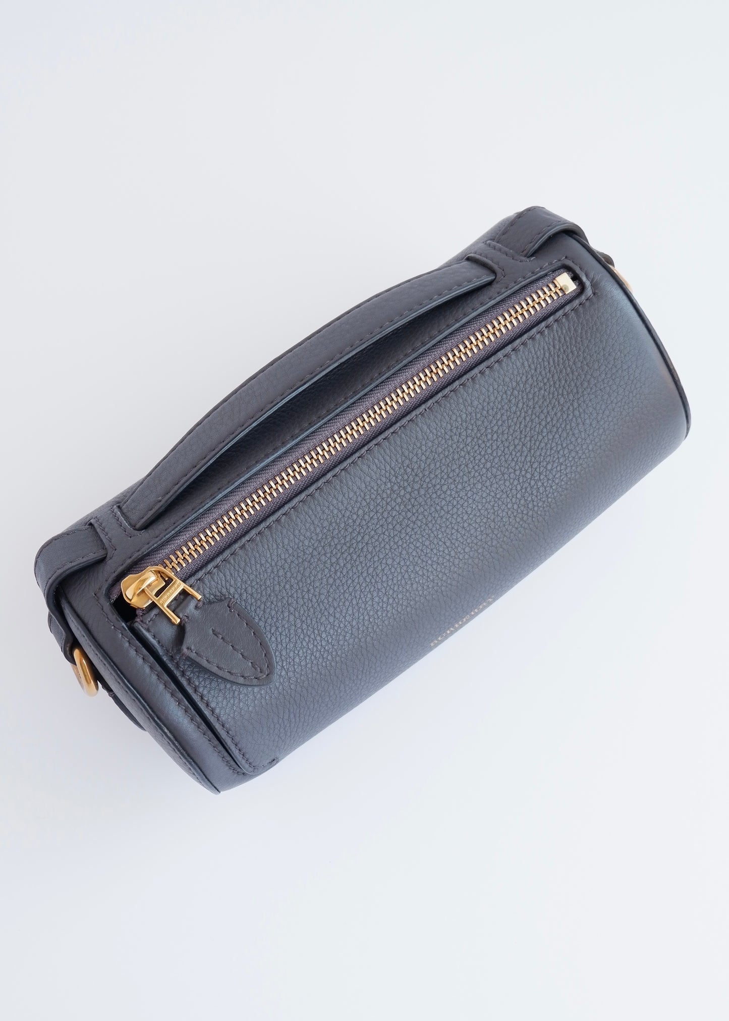 Authentic Preowned Burberry Navy Leather Barrel Two Way Bag