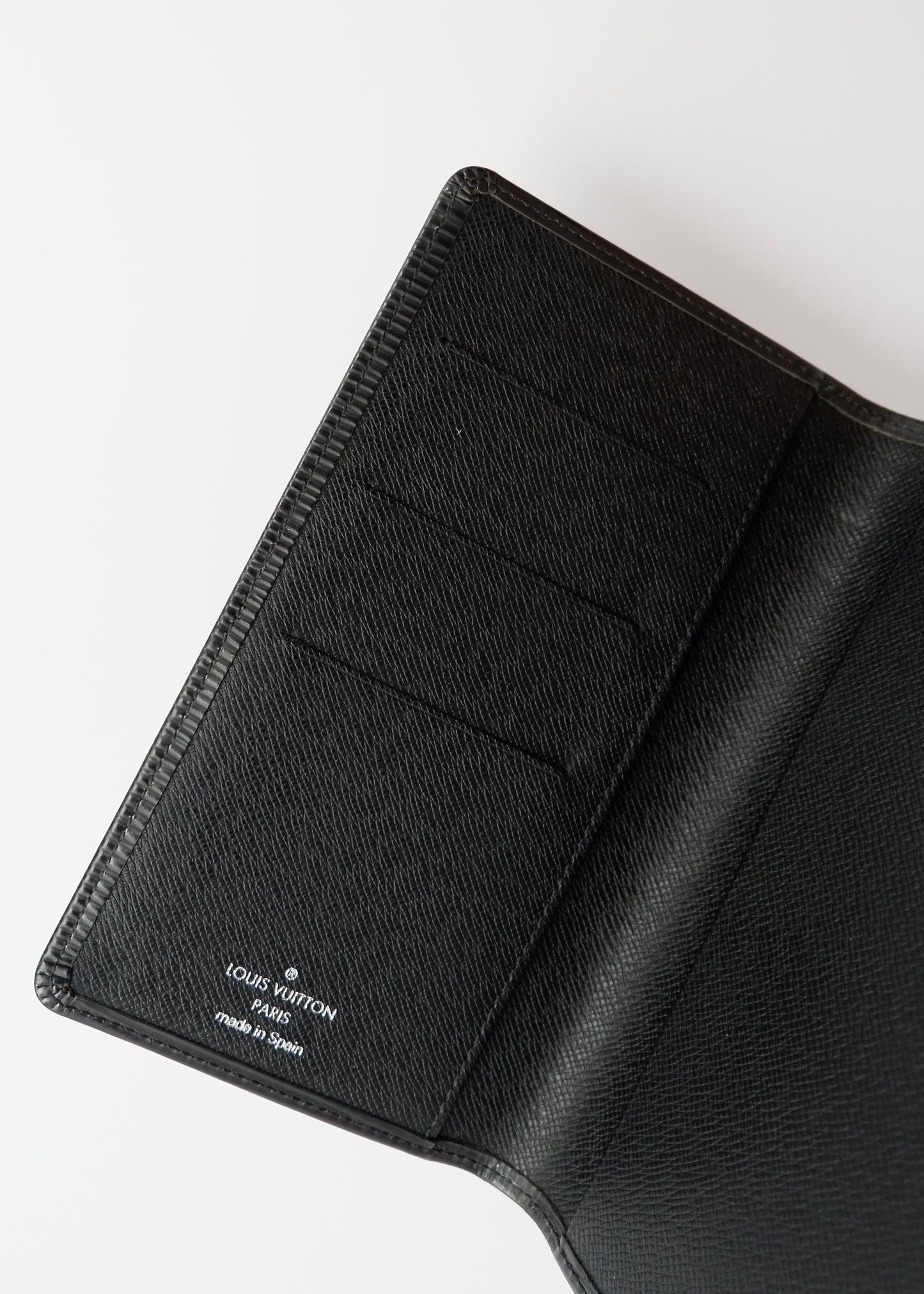 Authentic Preowned Louis Vuitton Black Epi Leather Bi Fold Card Holder