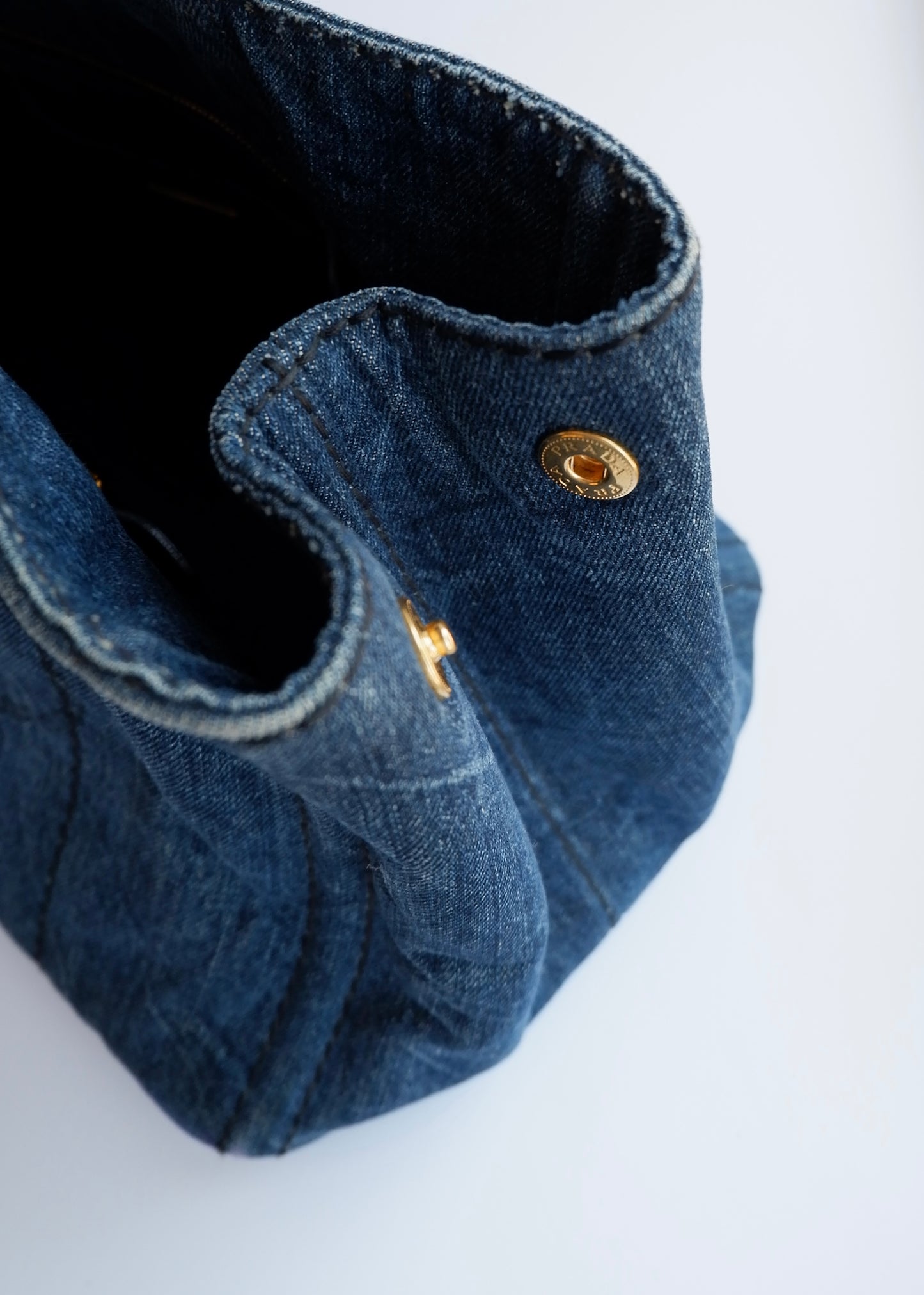 Authentic Preowned Prada Navy Denim Canapa Tote Bag