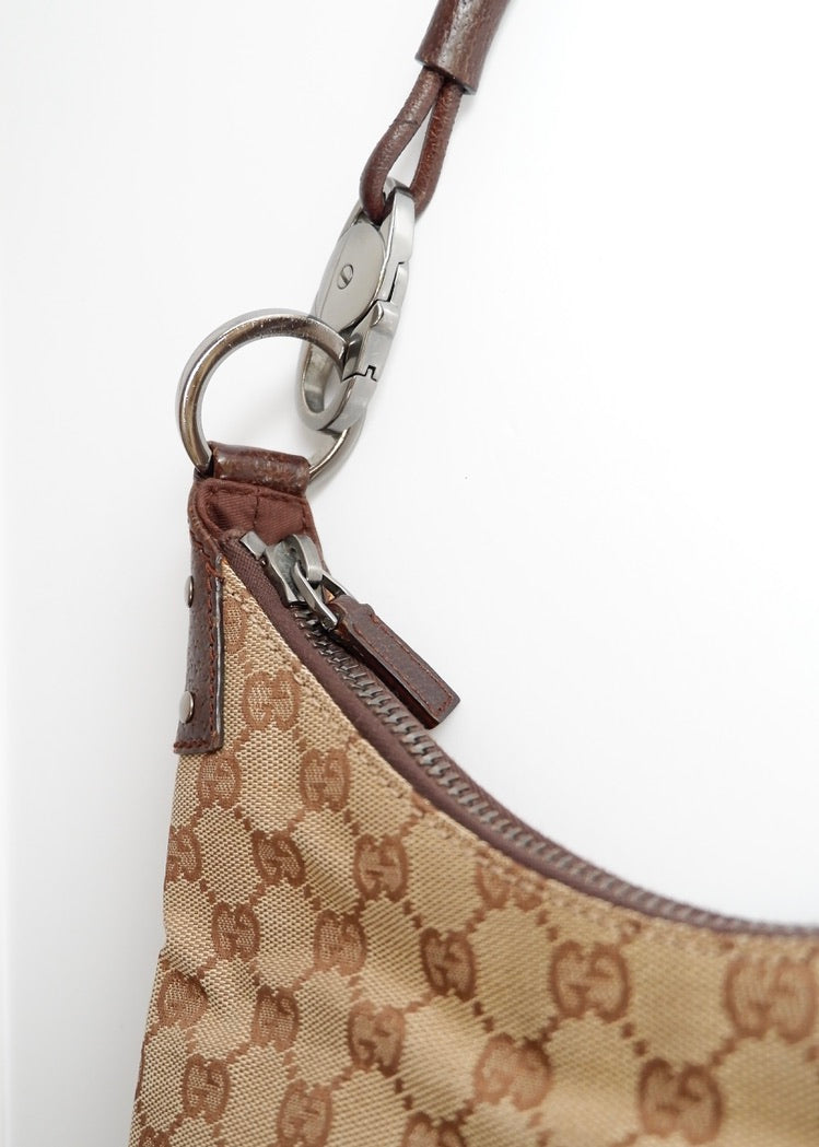 Authentic Preowned Gucci Brown GG Canvas Hobo Shoulder Bag
