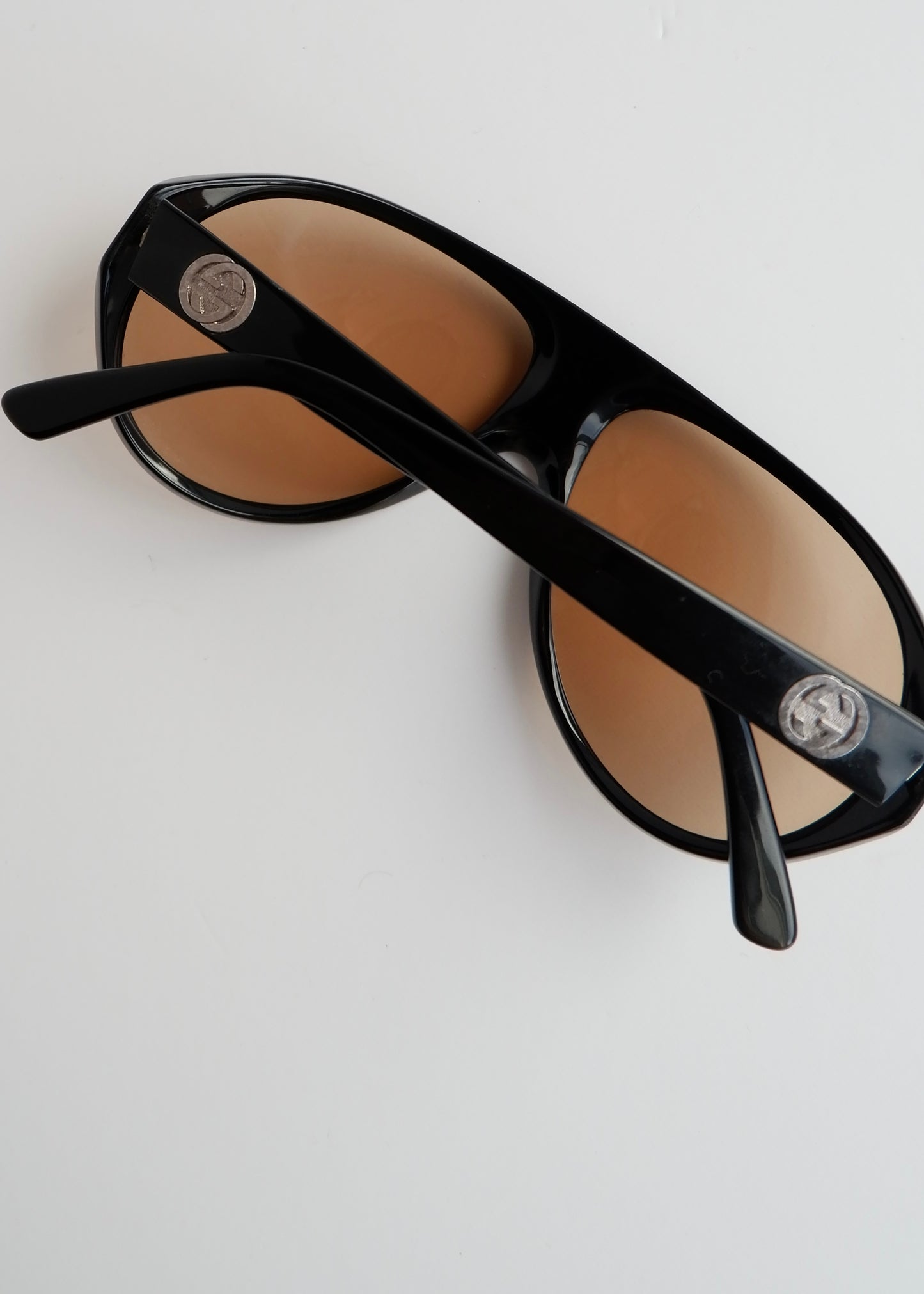 Authentic Preowned Gucci Black Aviator Acetate Frame Sunglasses
