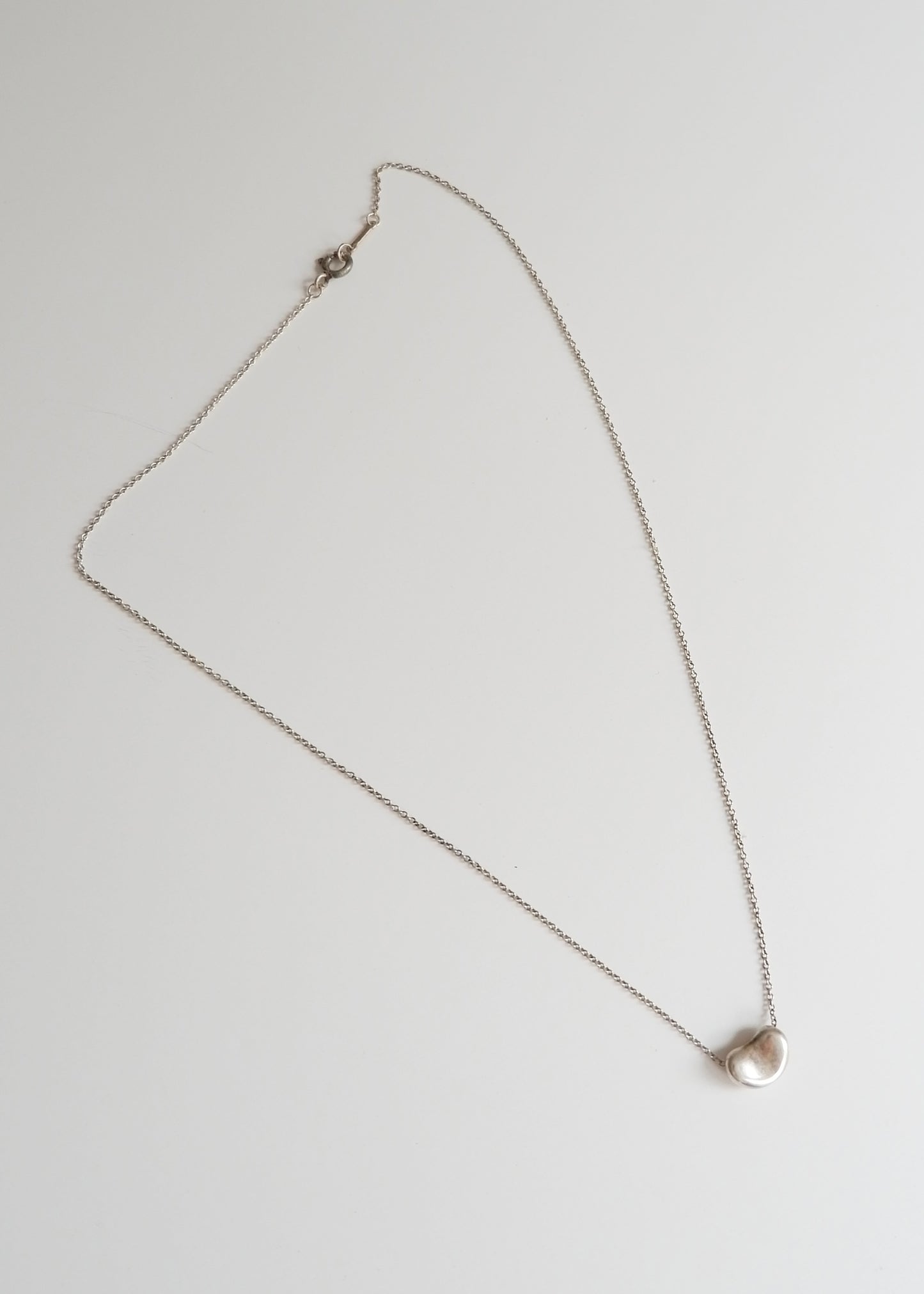 Authentic Preowned Tiffany Silver Bean Necklace