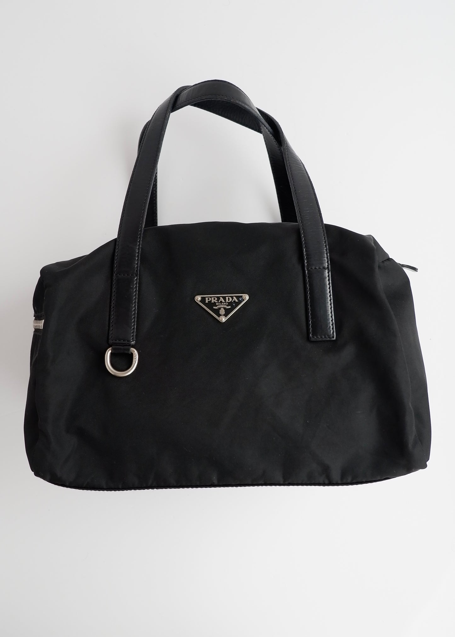 Authentic Preowned Prada Black Nylon Bowler Shoulder Bag