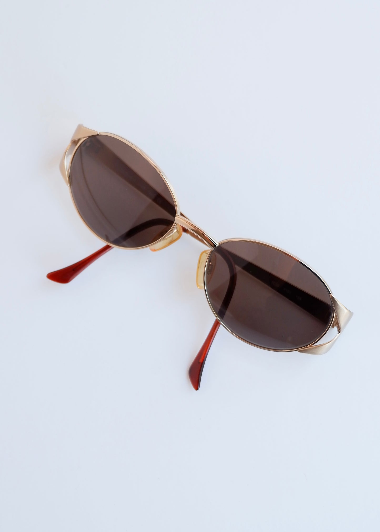 Authentic Preowned Vintage Yves Saint Laurent Gold Metal Frame Sunglasses