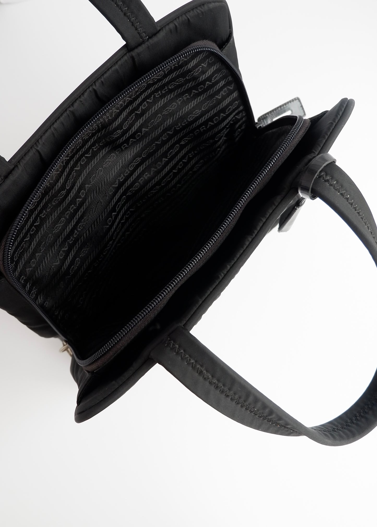 Authentic Preowned Prada Black Nylon Top Handle/ Tote Bag