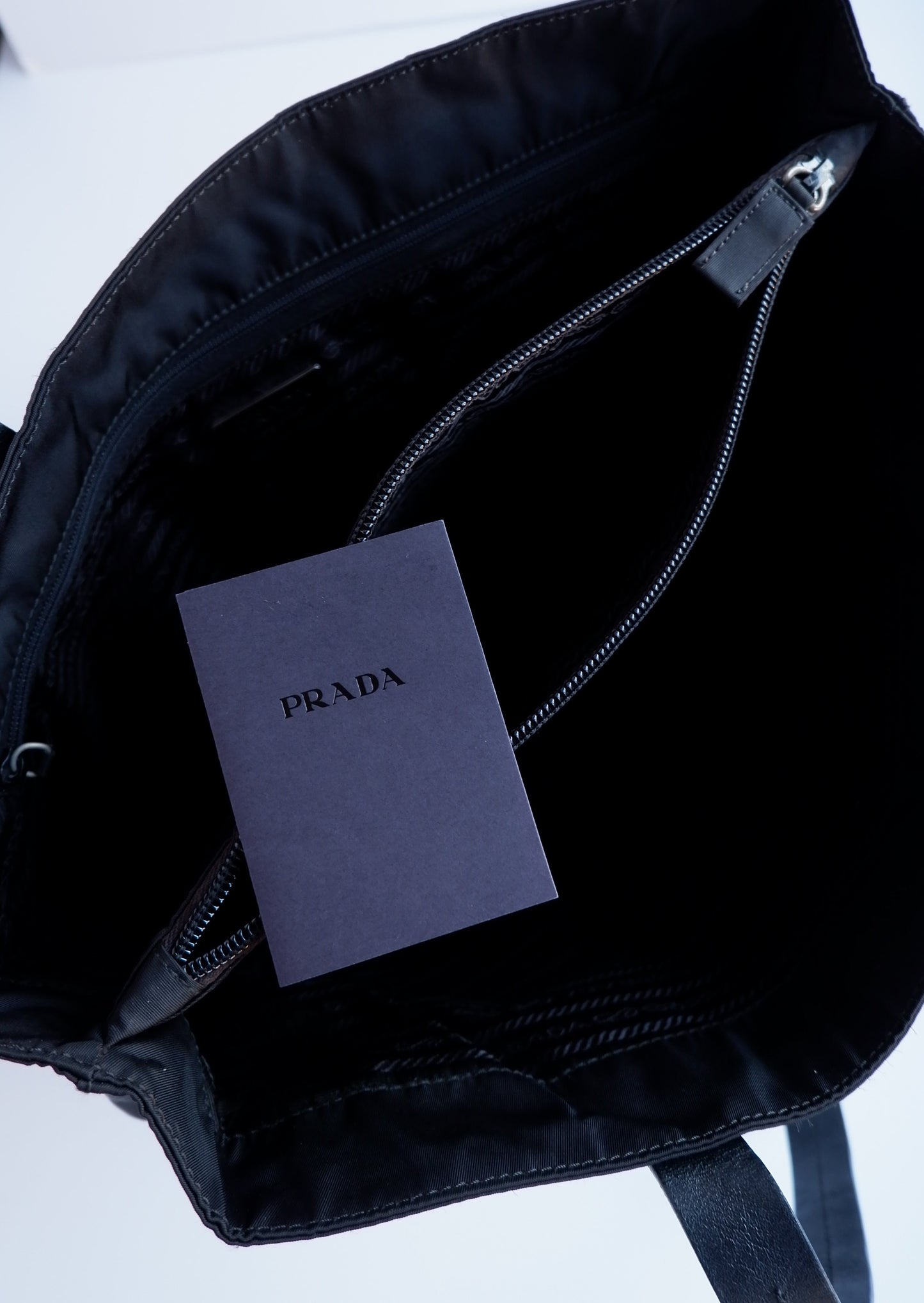 Authentic Preowned Prada Black Nylon Leather Strap Tote