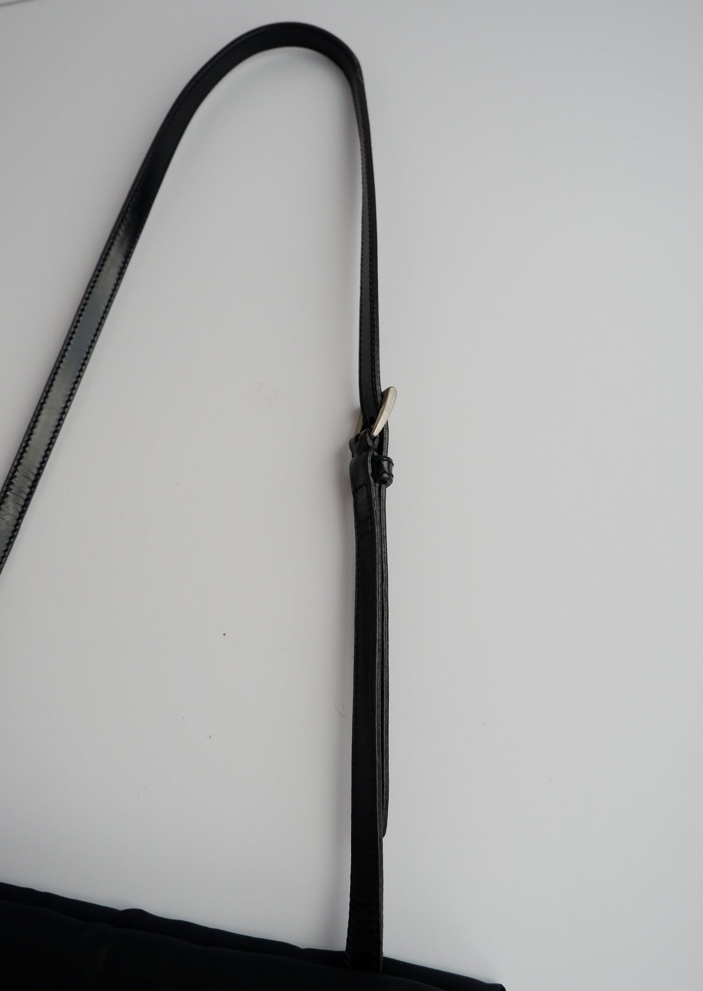 Authentic Preowned Prada Black Nylon/ Leather Long Strap Shoulder Bag