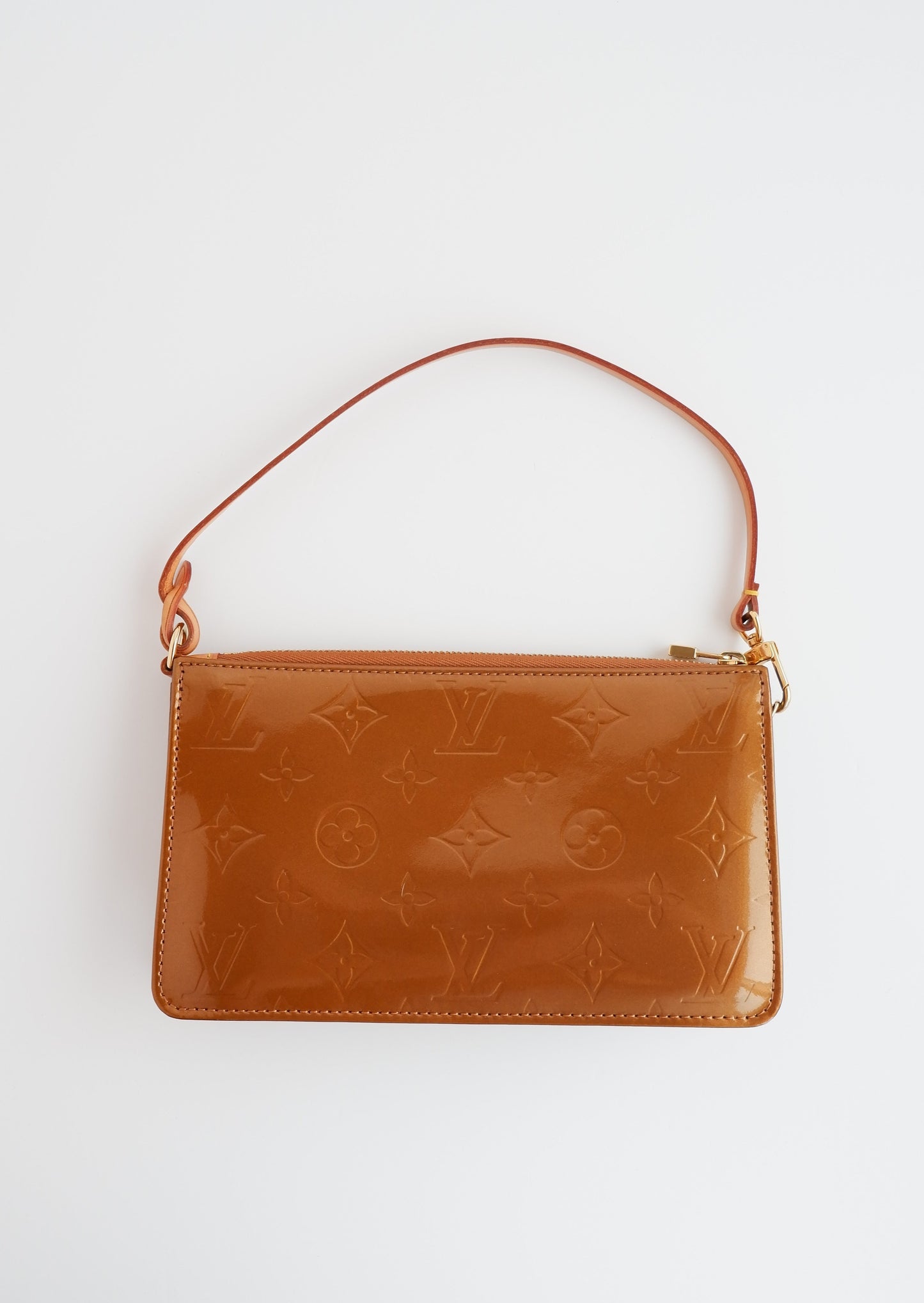 Authentic Preowned Louis Vuitton Gold Monogram Vernis Lexington Pochette