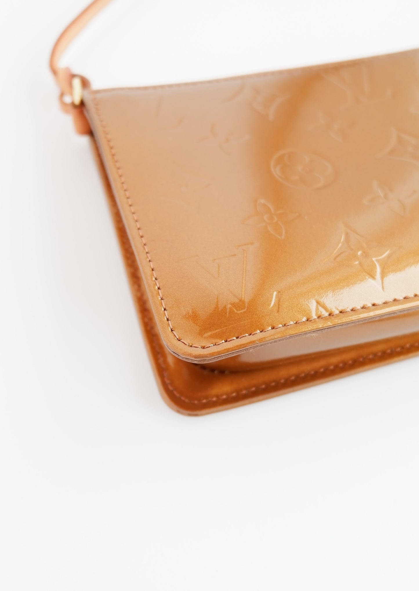 Authentic Preowned Louis Vuitton Gold Monogram Vernis Lexington Pochette