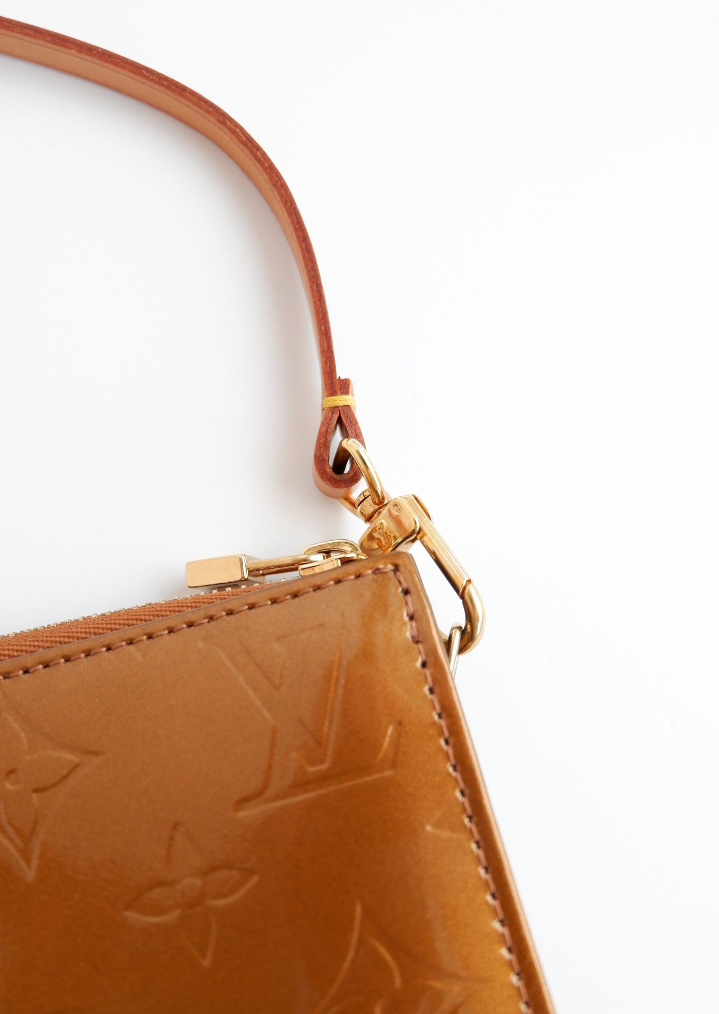 Authentic Preowned Louis Vuitton Gold Monogram Vernis Lexington Pochette