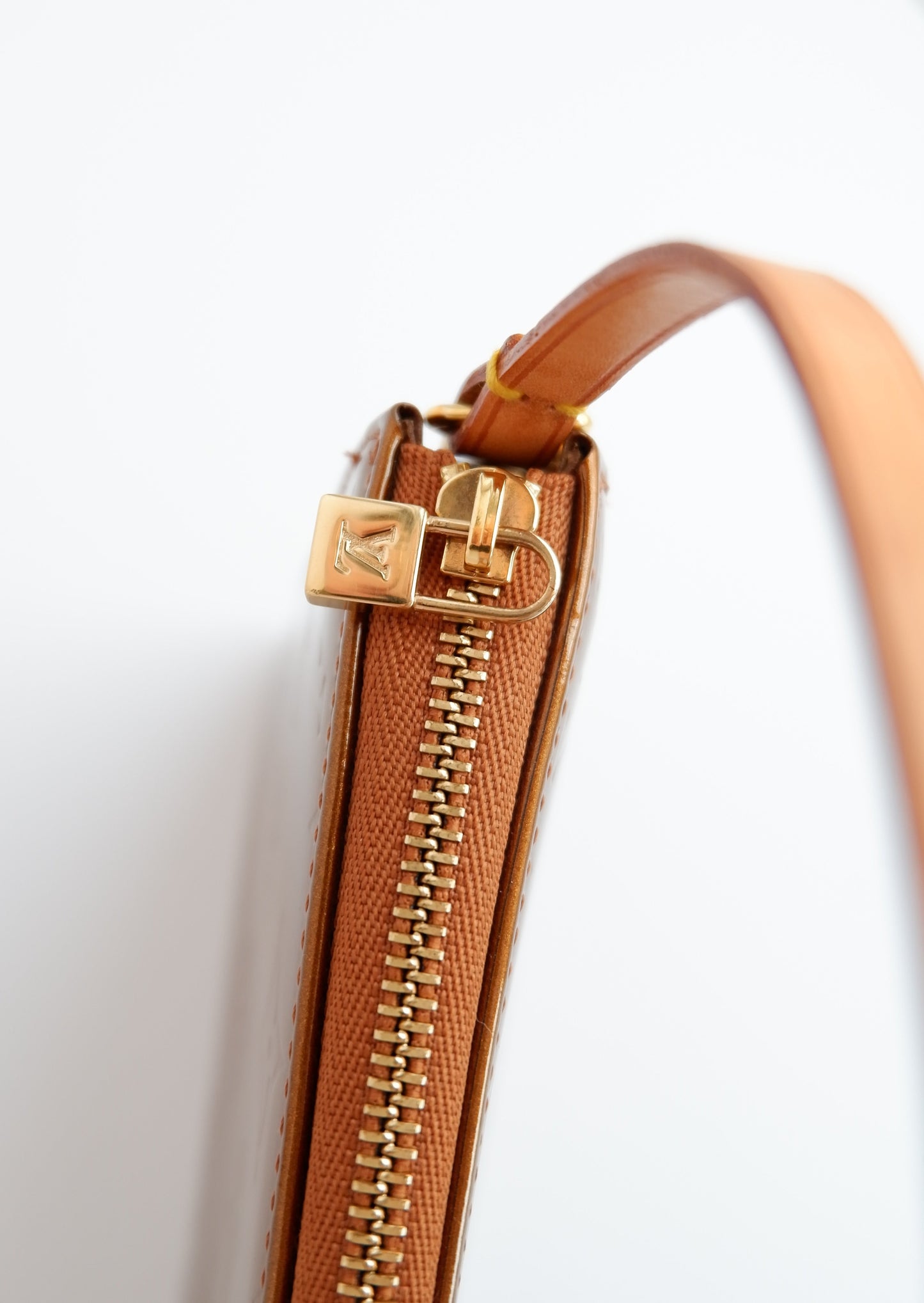 Authentic Preowned Louis Vuitton Gold Monogram Vernis Lexington Pochette