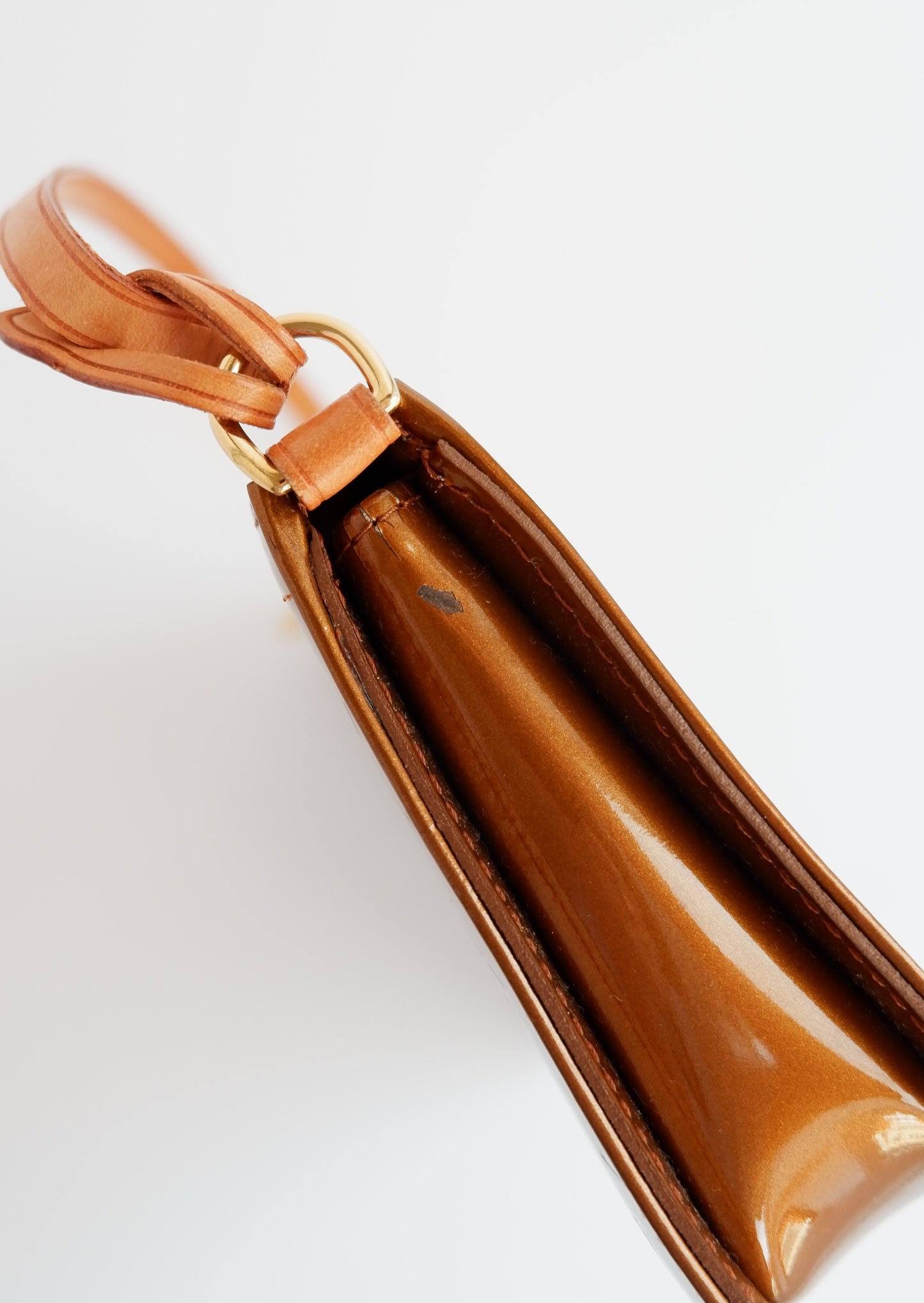 Authentic Preowned Louis Vuitton Gold Monogram Vernis Lexington Pochette