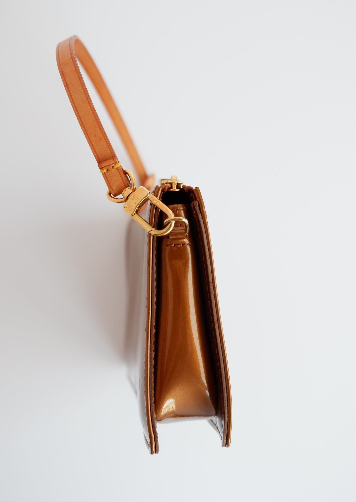 Authentic Preowned Louis Vuitton Gold Monogram Vernis Lexington Pochette