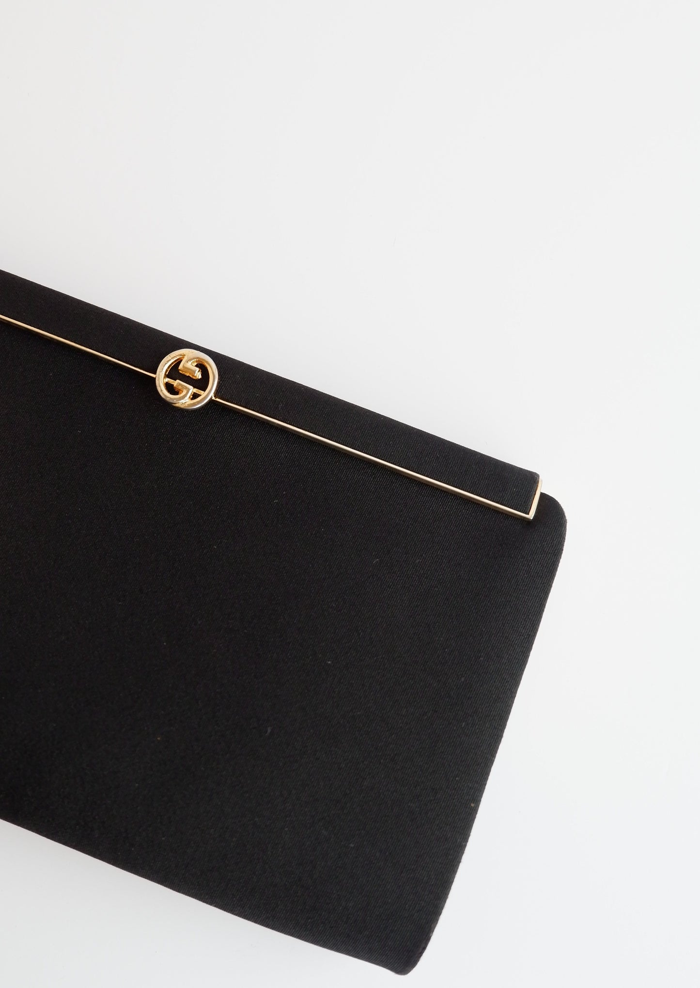 Authentic Preowned Vintage Gucci Black Fabric Clutch