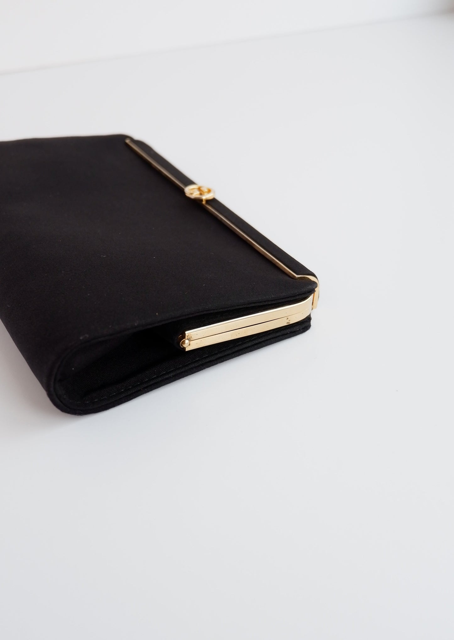 Authentic Preowned Vintage Gucci Black Fabric Clutch