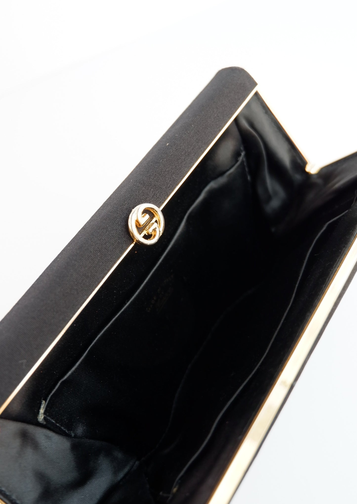 Authentic Preowned Vintage Gucci Black Fabric Clutch