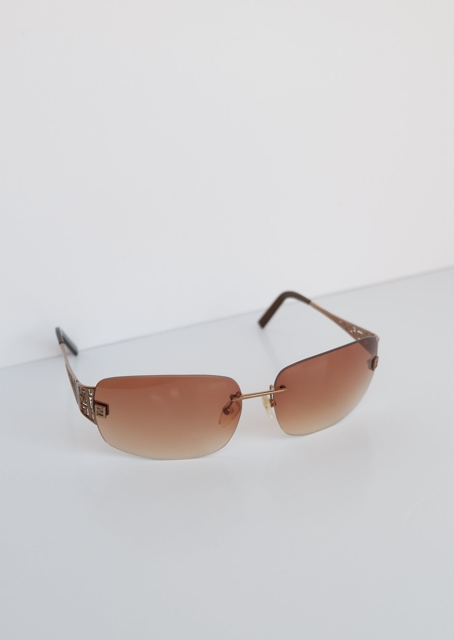 Authentic Preowned Vintage Fendi Square Metal Frame Sunglasses