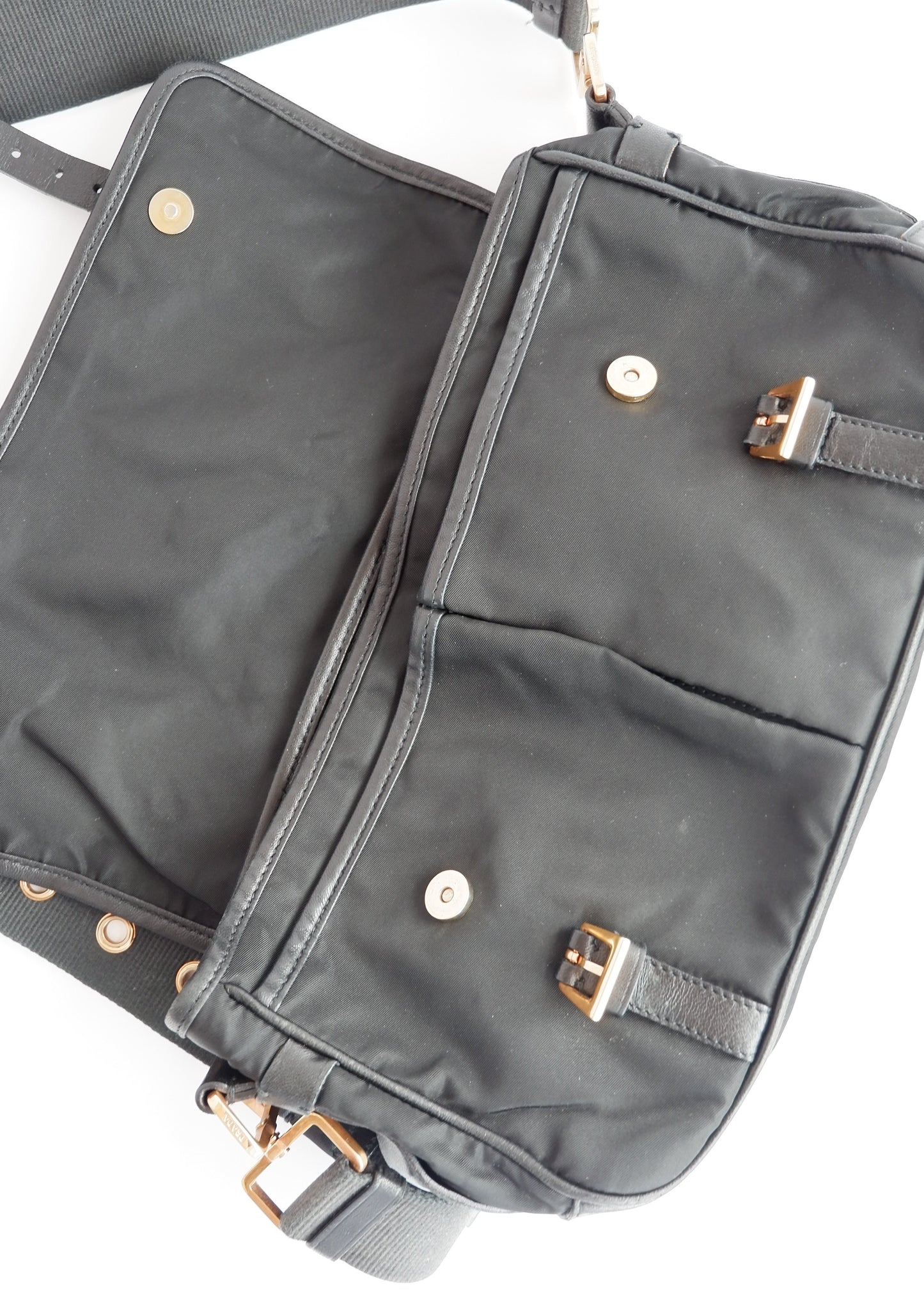 Authentic Preowned Prada Black Nylon/Leather Messenger Bag