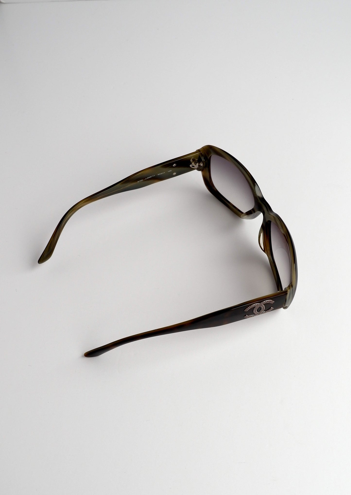 Authentic Preowned Chanel Brown Tortoise Square Frame Sunglasses