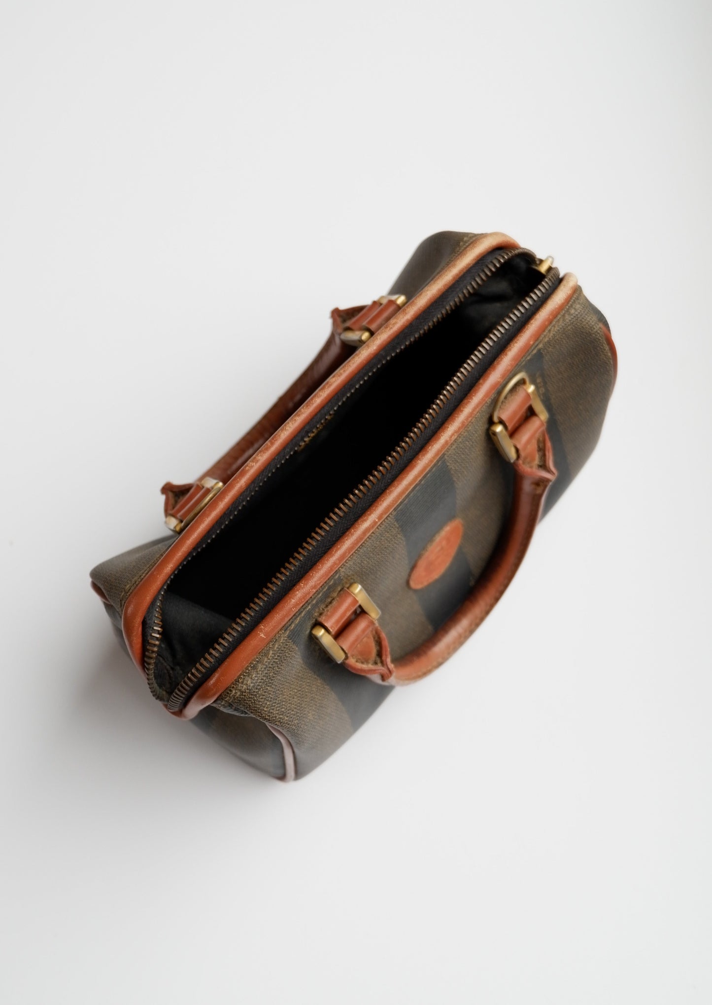 Authentic Preowned Vintage Fendi Mini Pequin Boston Bag