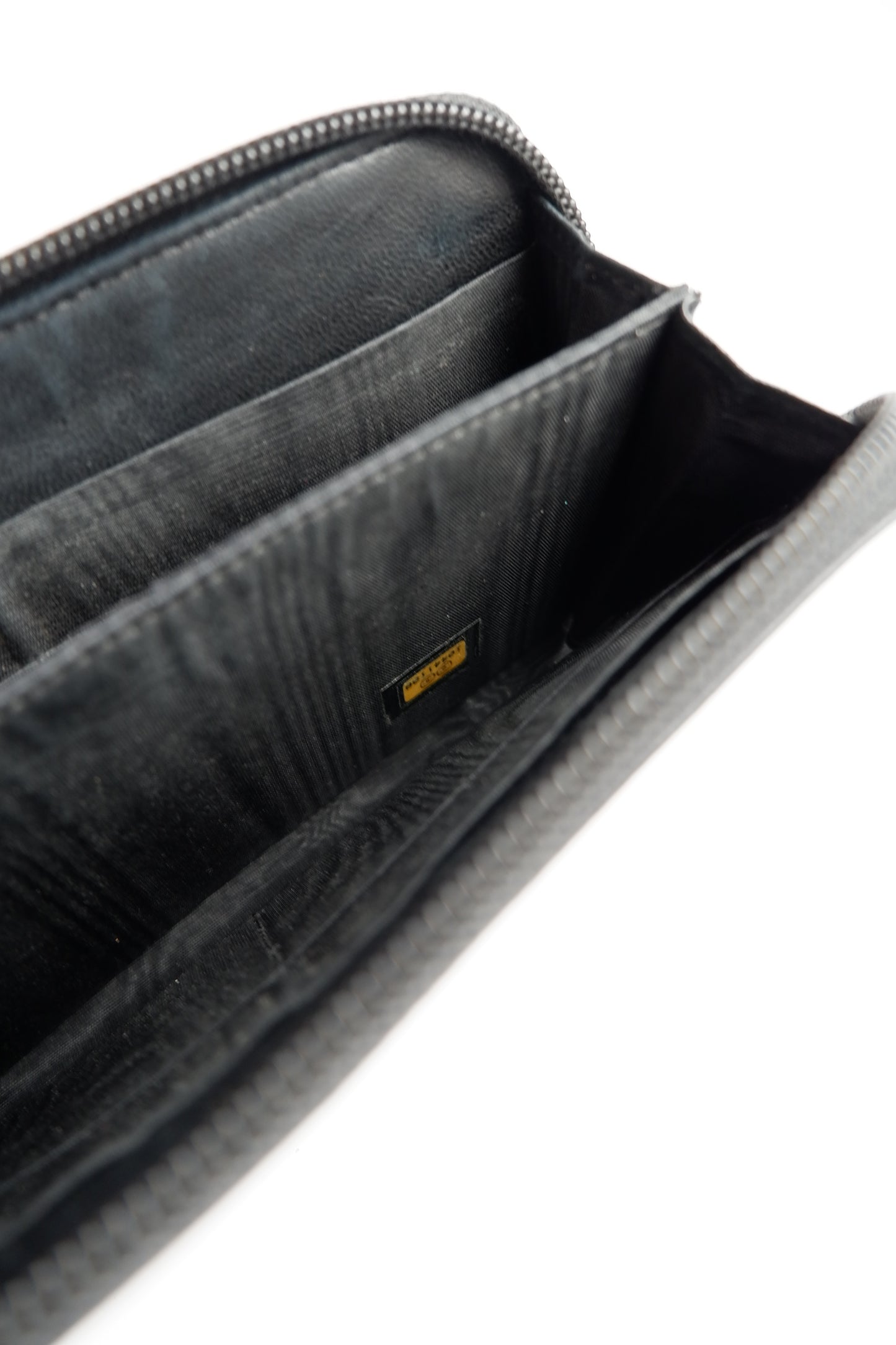 Authentic Preowned Chanel Black Caviar Zip Around Wallet - GHW