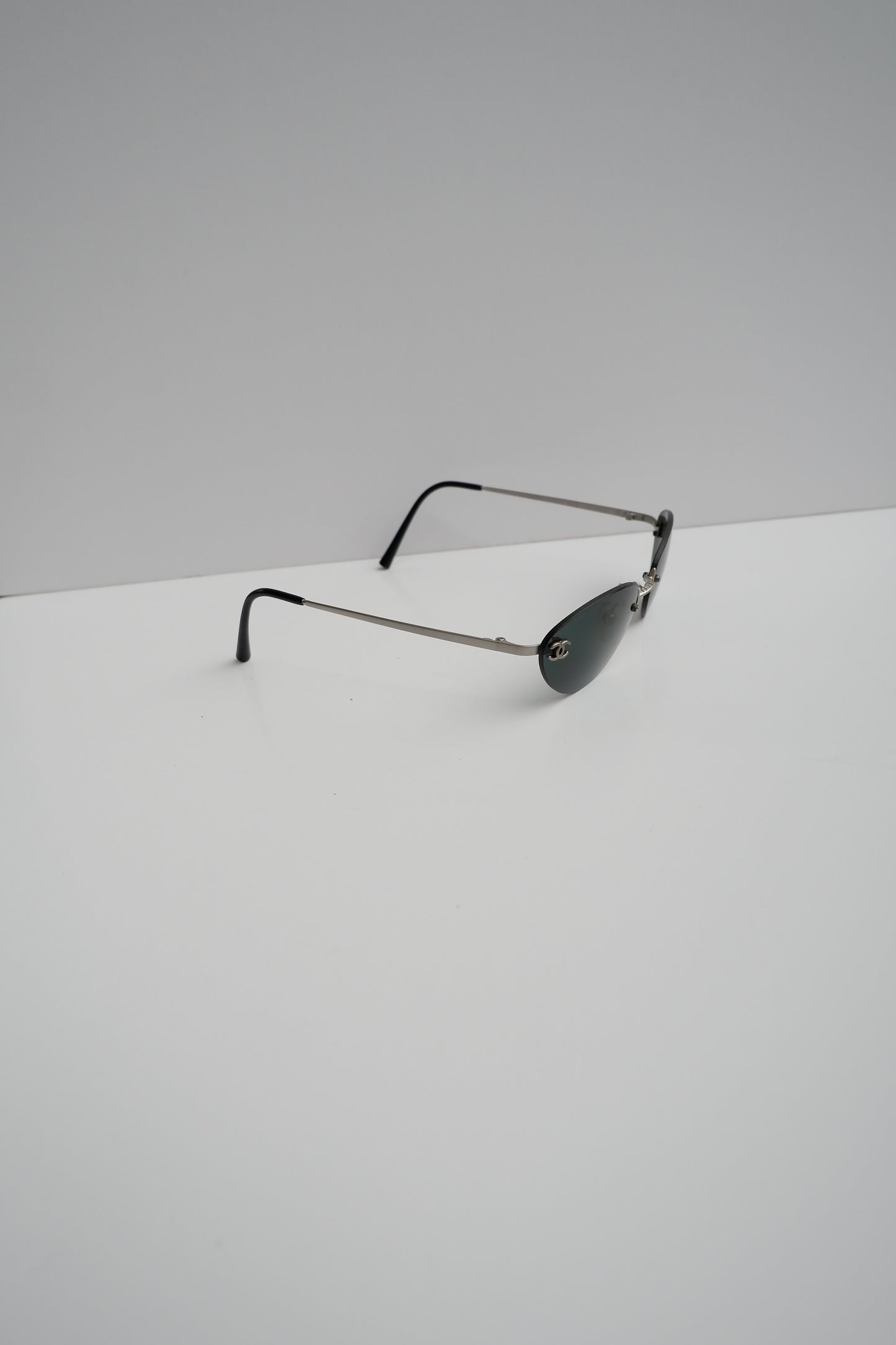 Authentic Preowned Vintage Chanel Cat Eye Metal Frame Sunglasses