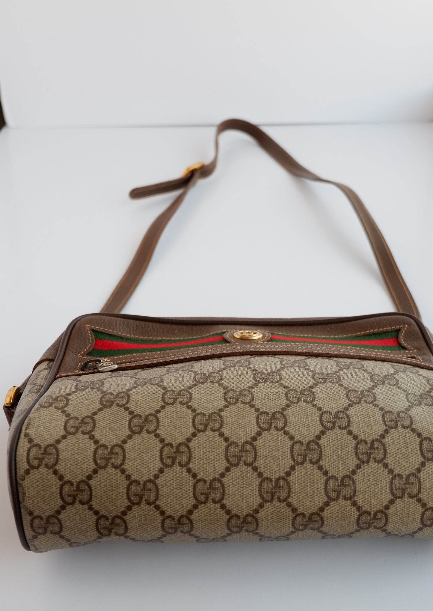 Authentic Preowned Vintage Gucci GG Canvas Crossbody Bag