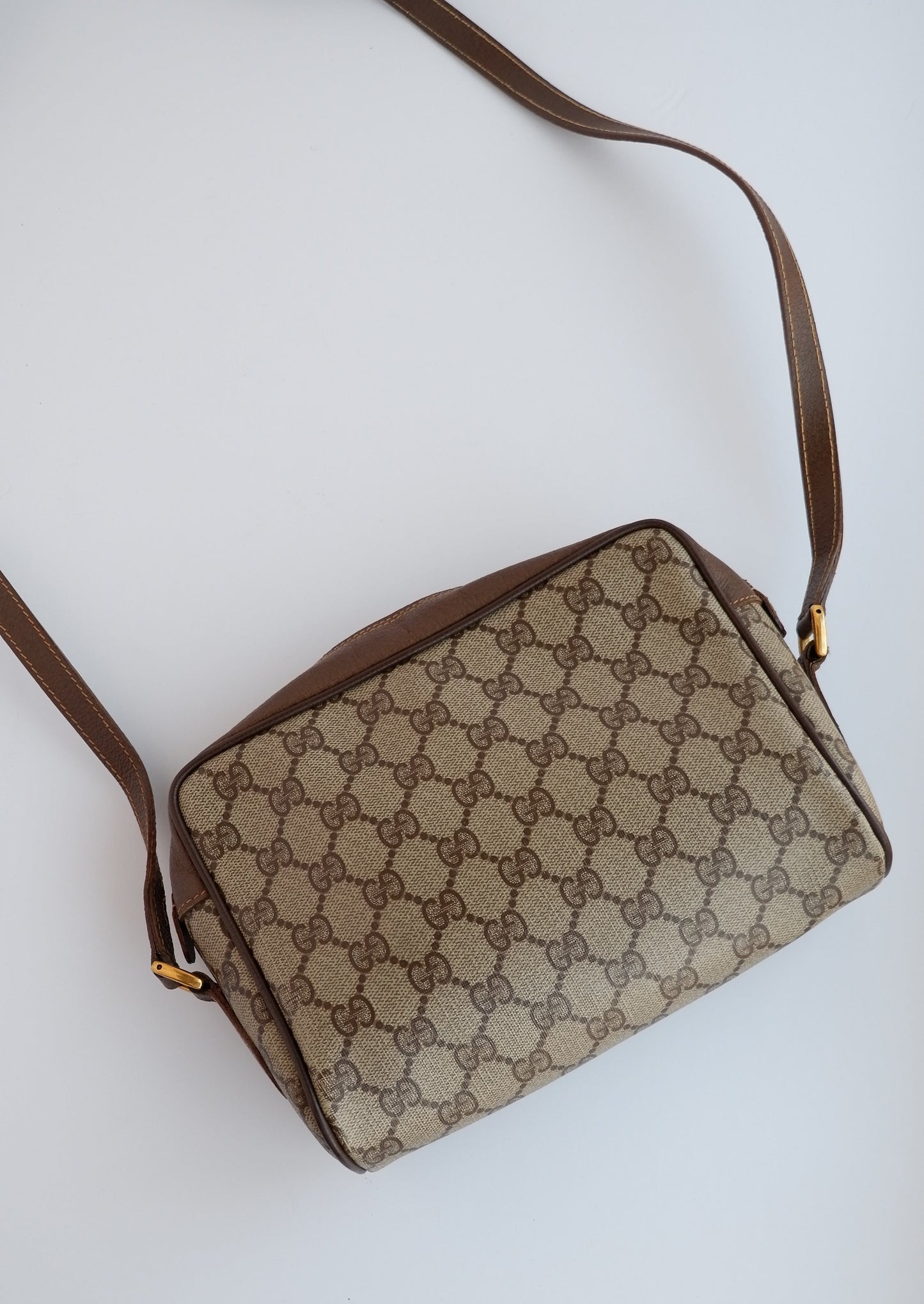 Authentic Preowned Vintage Gucci GG Canvas Crossbody Bag