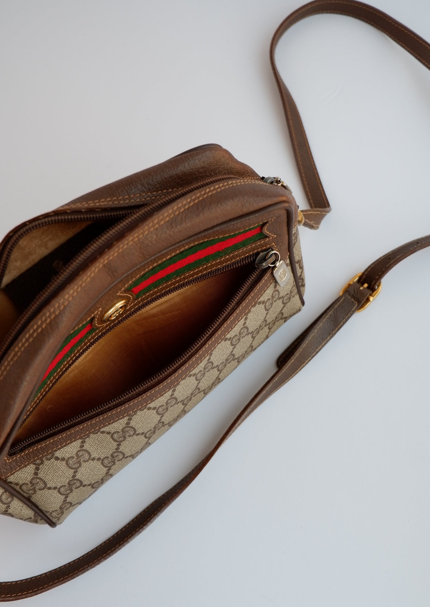 Authentic Preowned Vintage Gucci GG Canvas Crossbody Bag