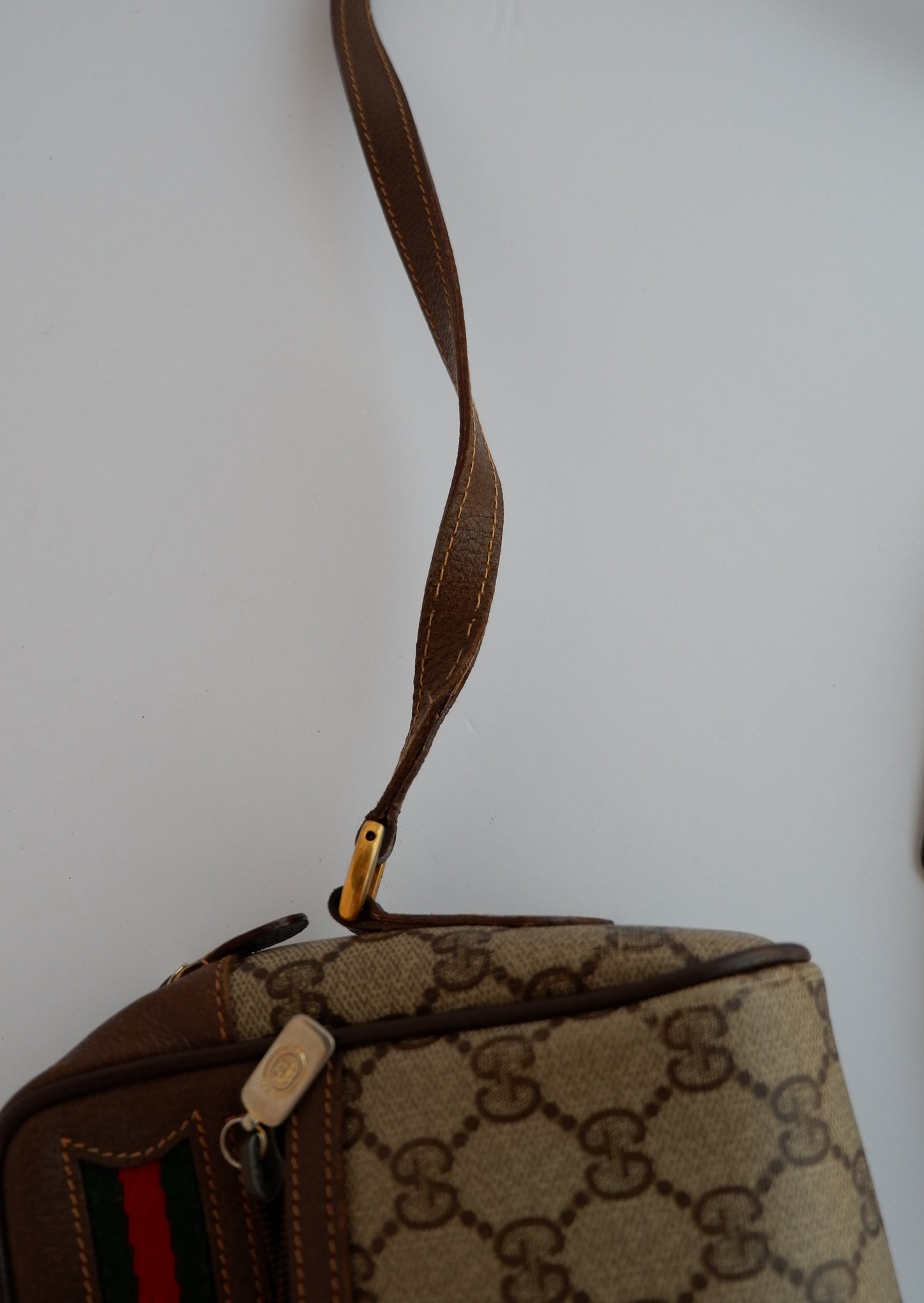 Authentic Preowned Vintage Gucci GG Canvas Crossbody Bag