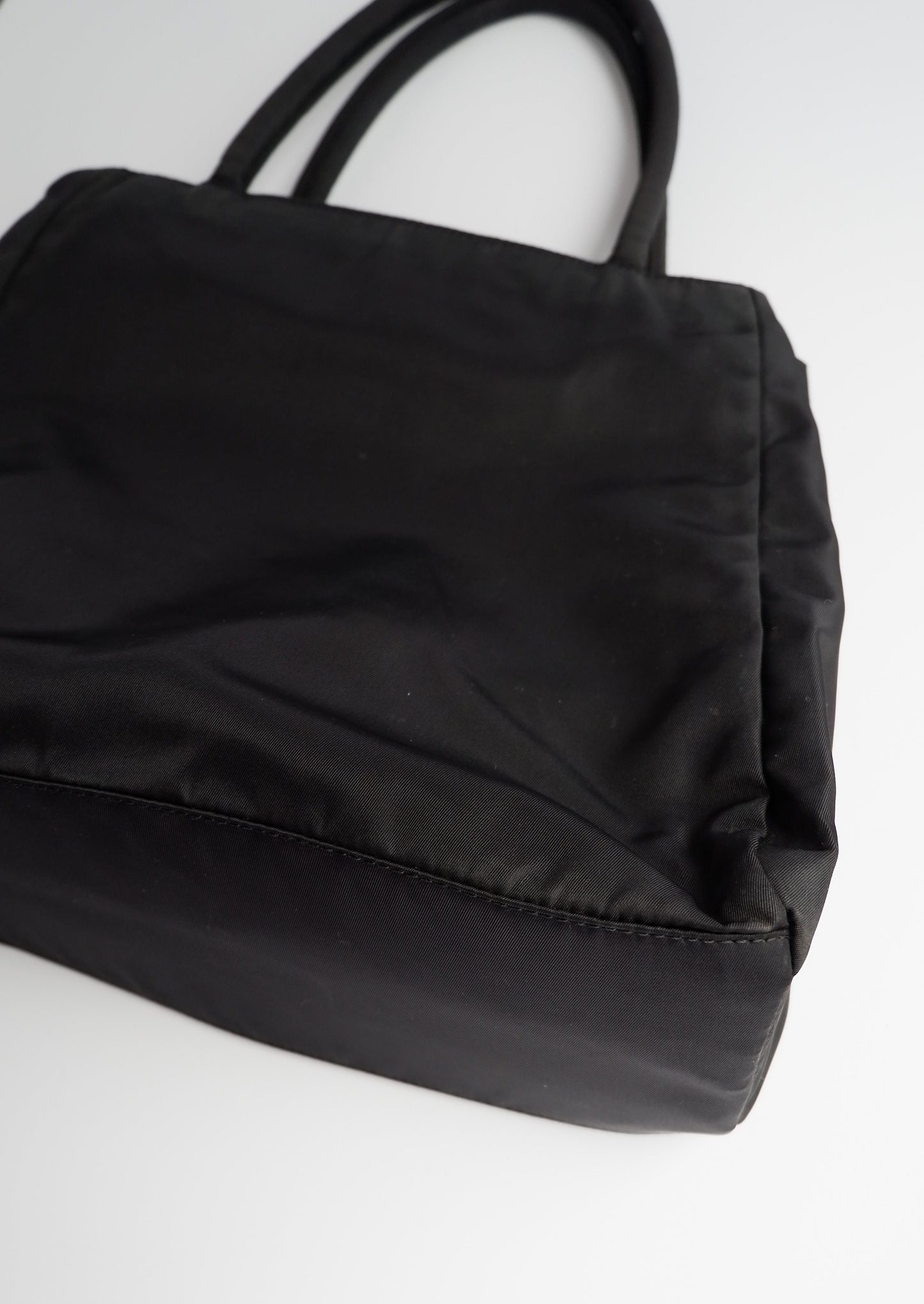 Authentic Preowned Vintage Prada Black Nylon Top Handle Tote