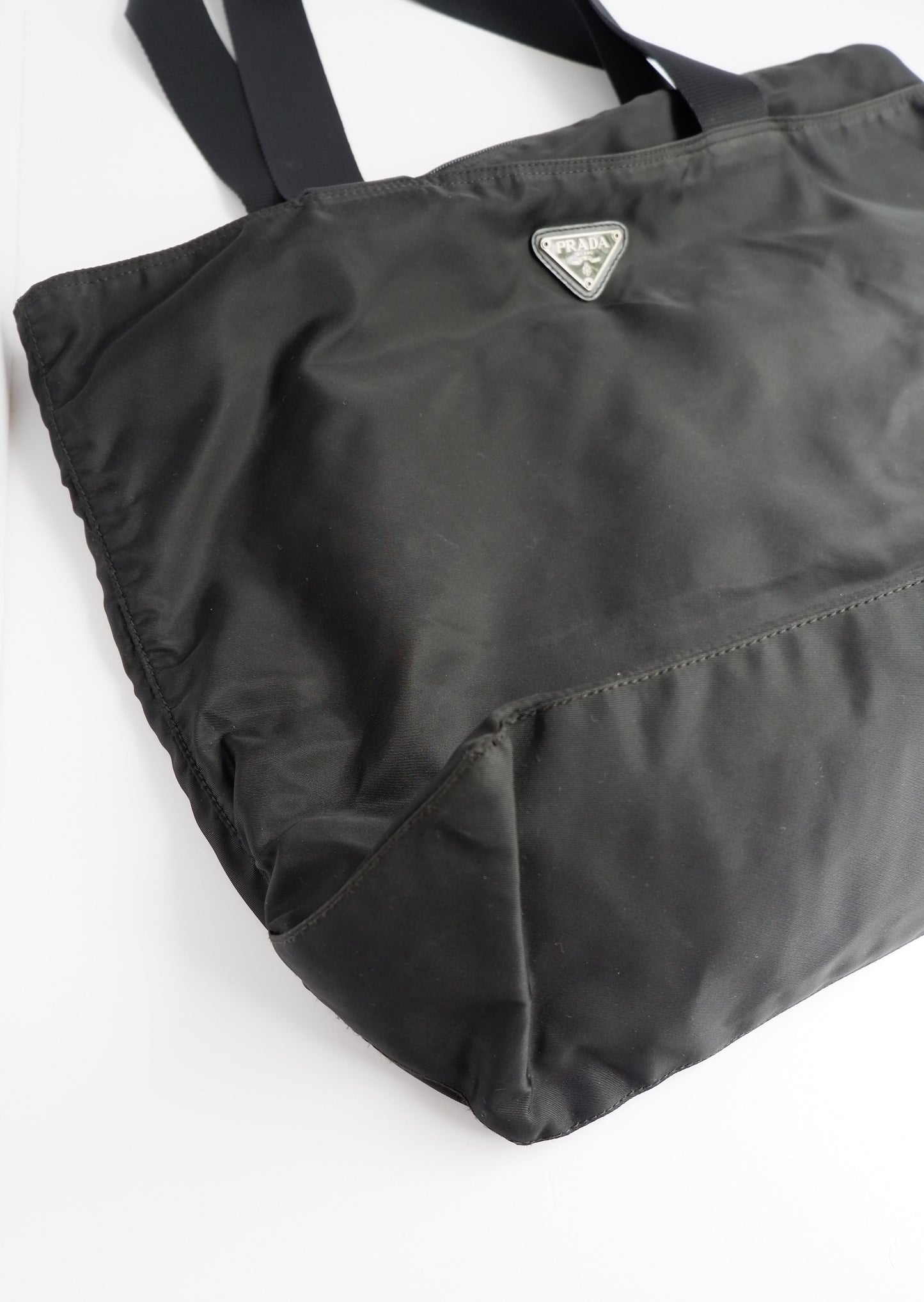 Authentic Preowned Prada Black Nylon Large Tote Bag