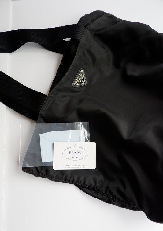 Authentic Preowned Prada Black Nylon Large Tote Bag