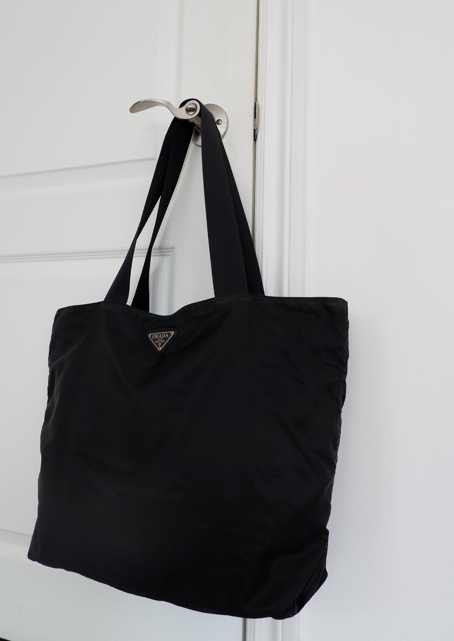 Authentic Preowned Prada Black Nylon Large Tote Bag